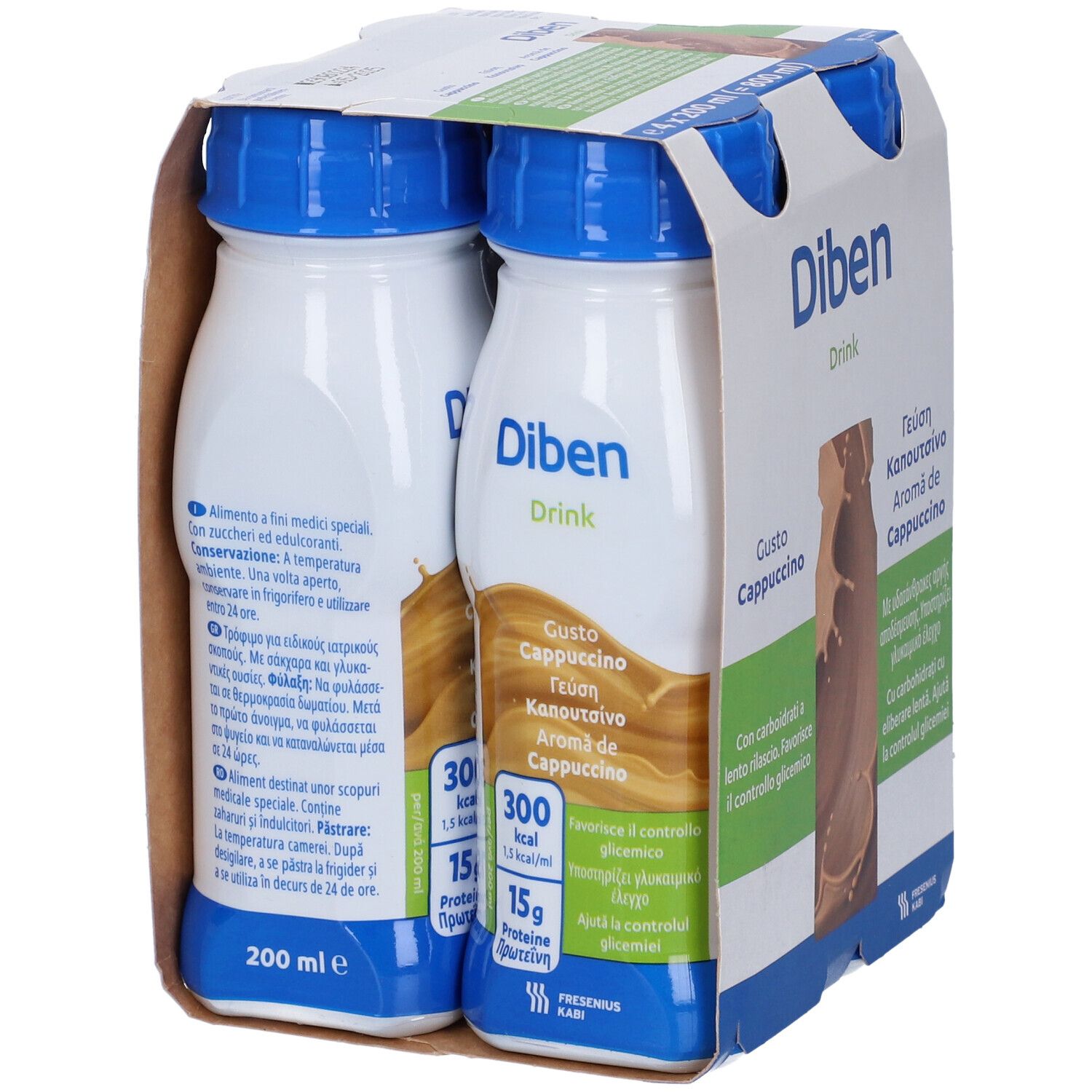 Diben Drink Cappuccino 4 Flaconi X 200 Ml