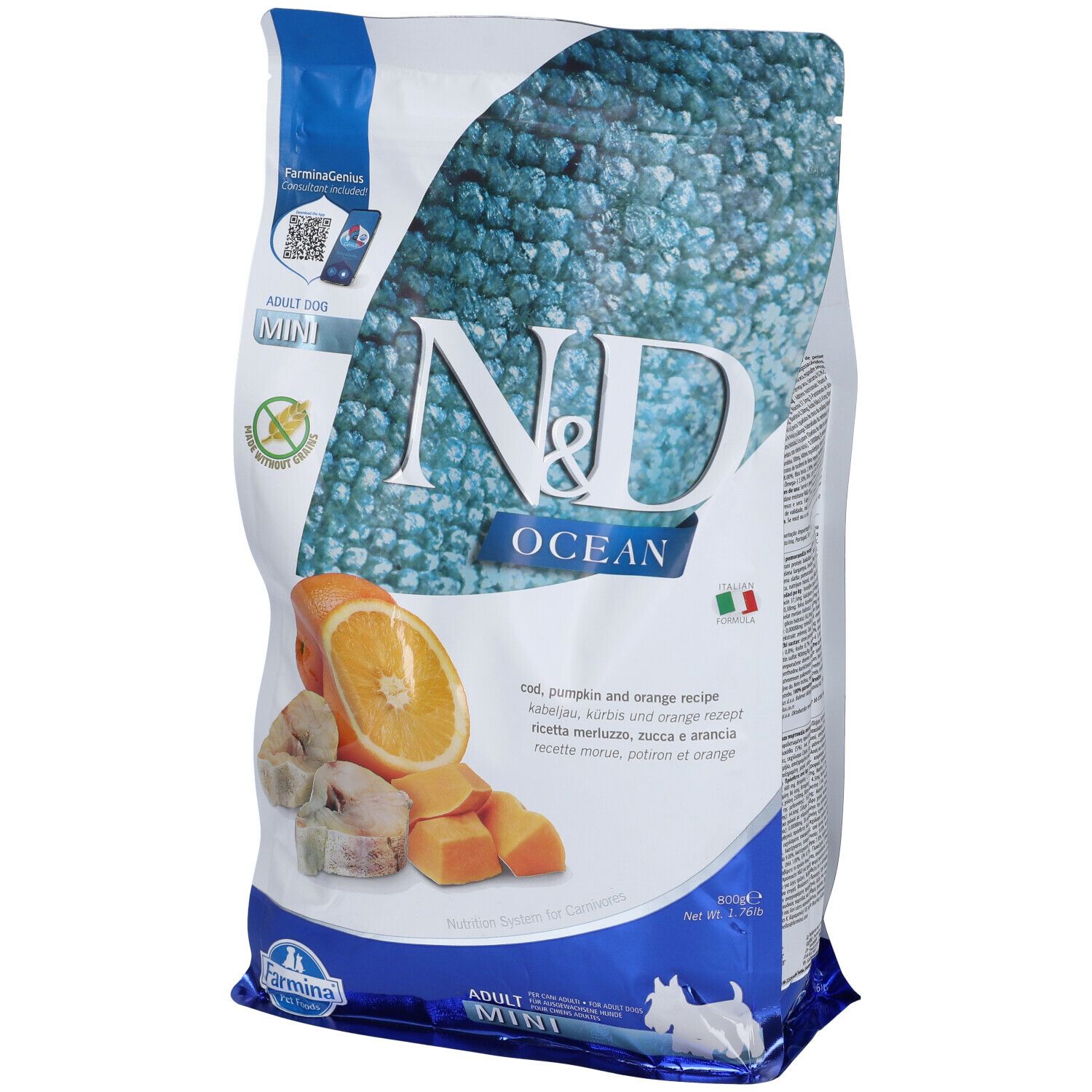Farmina® N&D Ocean Dog Pumpkin Codfish & Orange Adult Mini