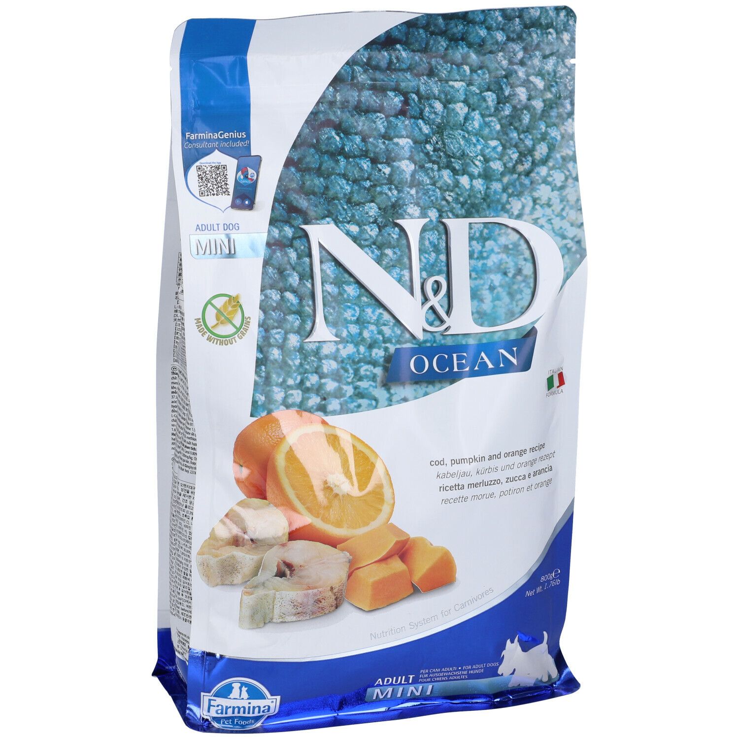 Farmina® N&D Ocean Dog Pumpkin Codfish & Orange Adult Mini