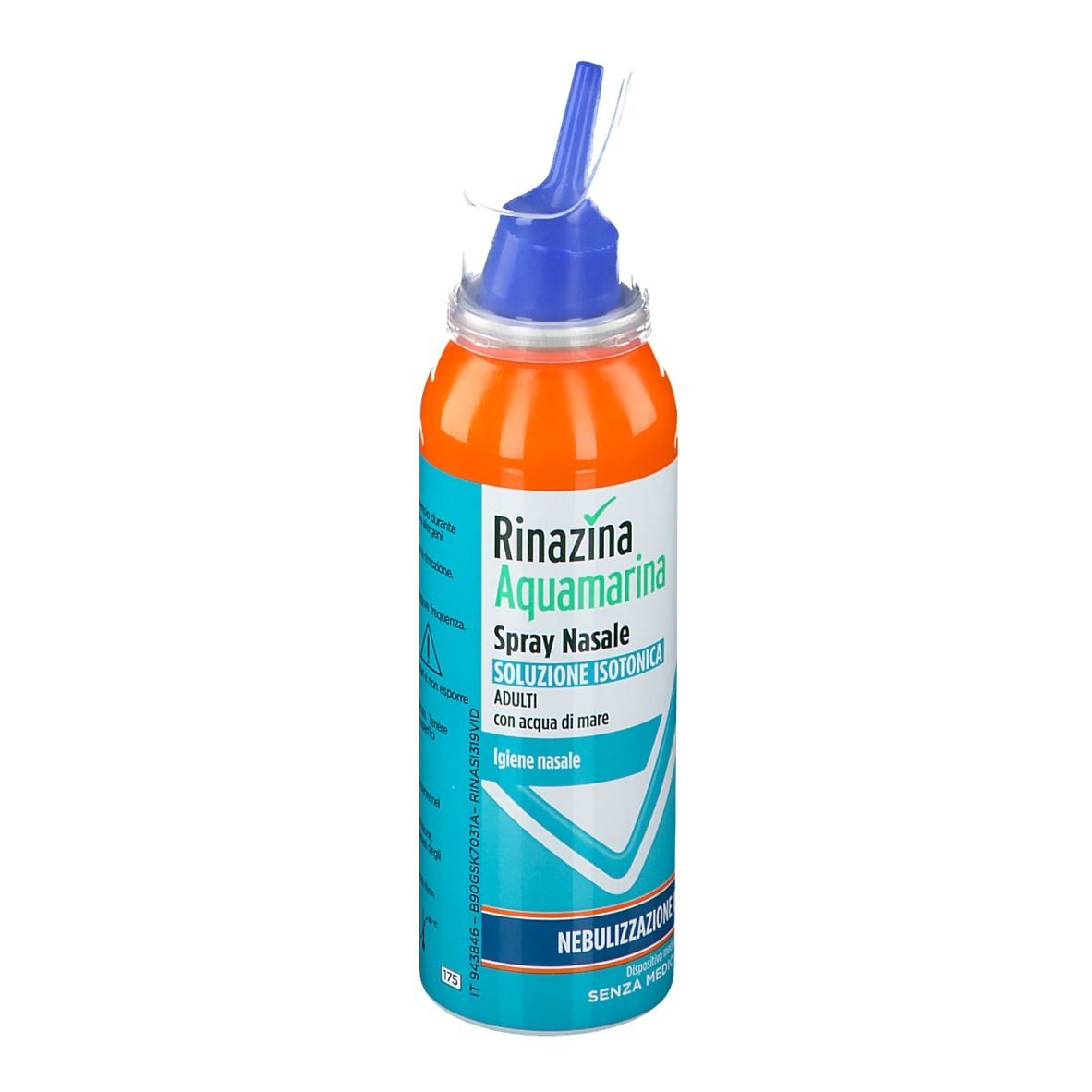 Rinazina Aquamarina Spray Nasale Isotonico Nebulizzazione Intensa