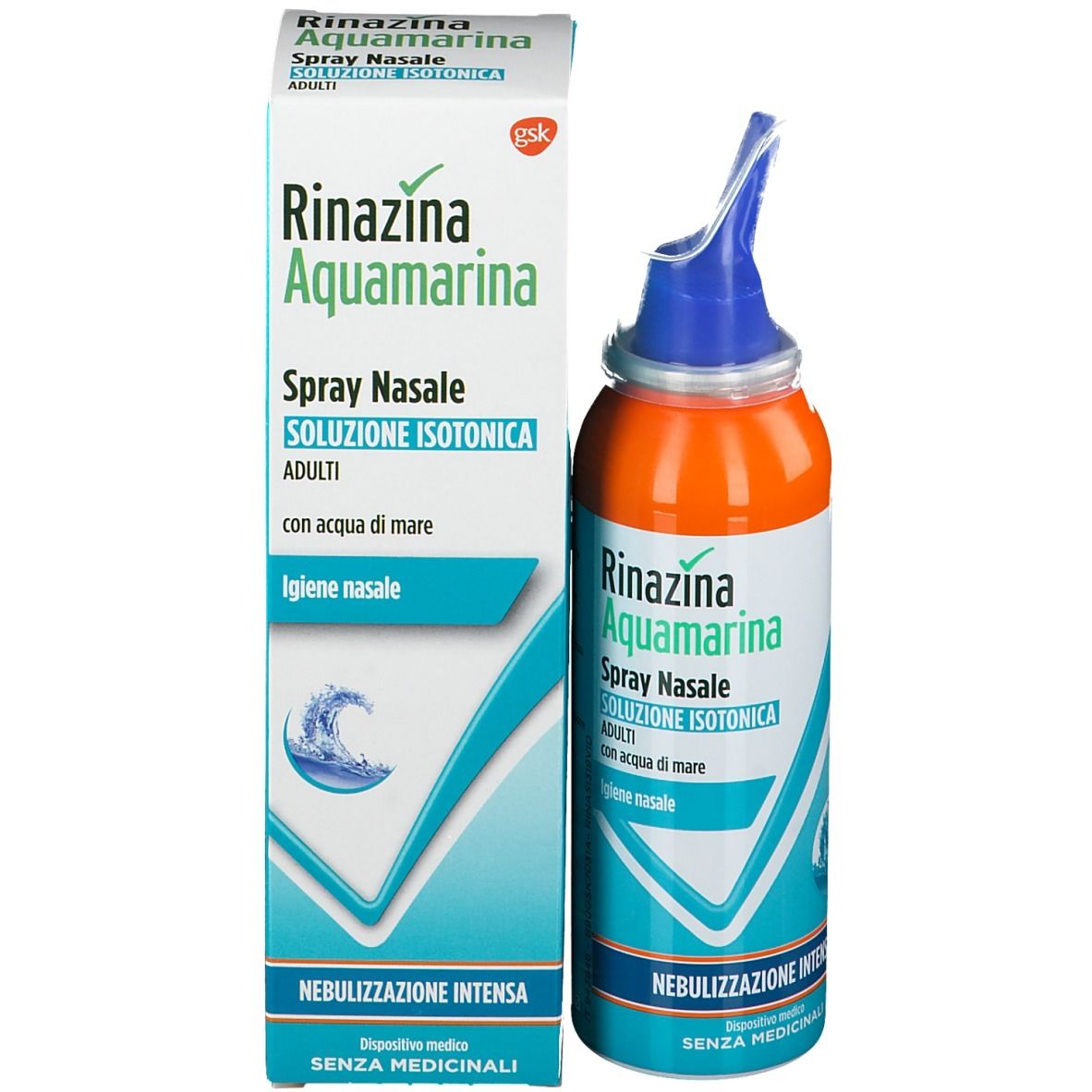 Rinazina Aquamarina Spray Nasale Isotonico Nebulizzazione Intensa