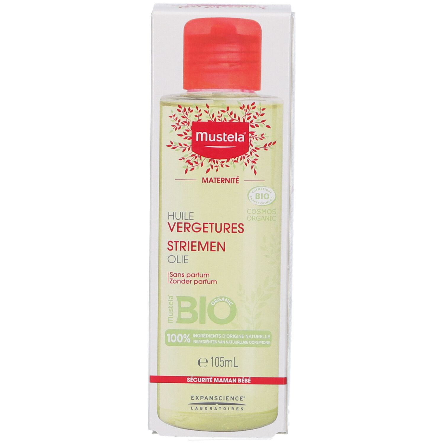 Mustela Maternità Olio Smagliature Bio, 105ml.