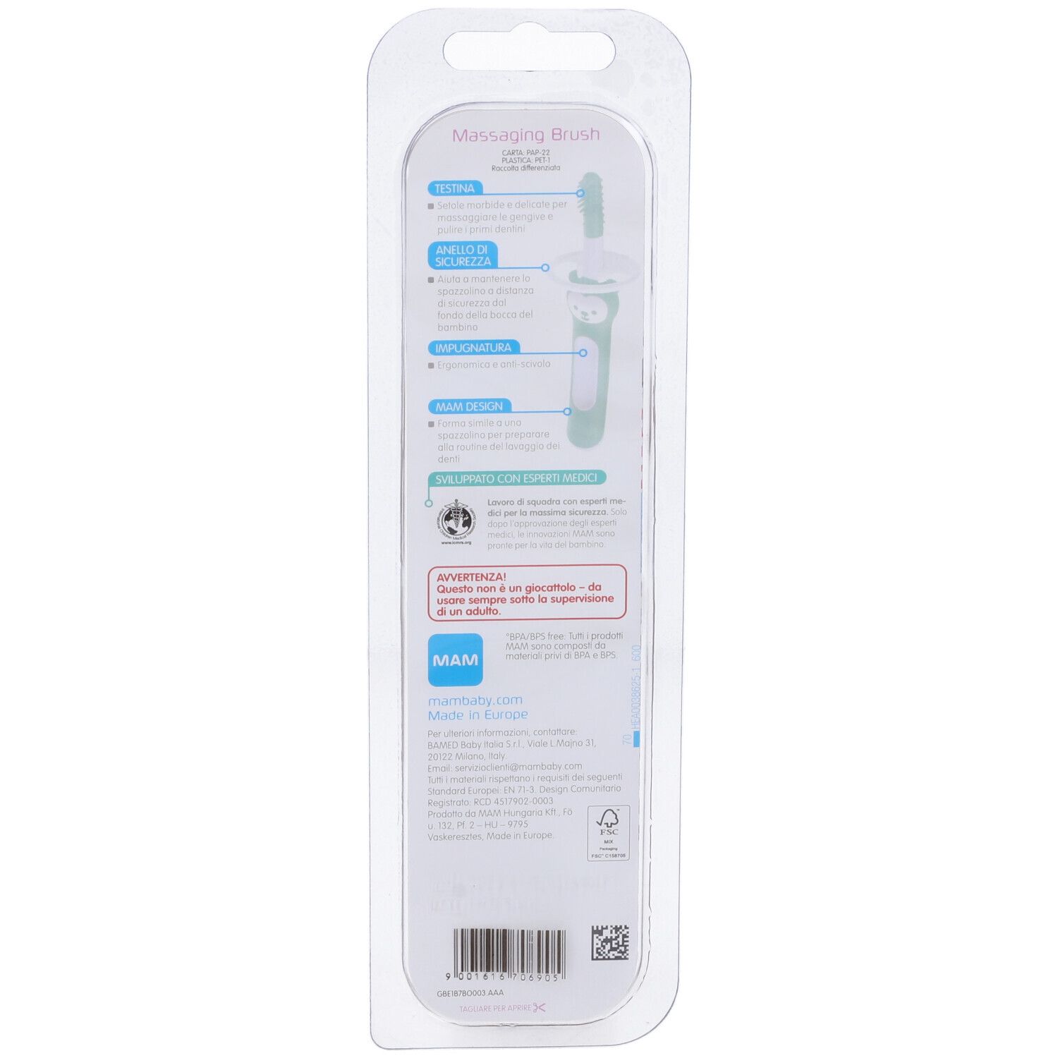 Mam Massaging Brush 5+ Neutro