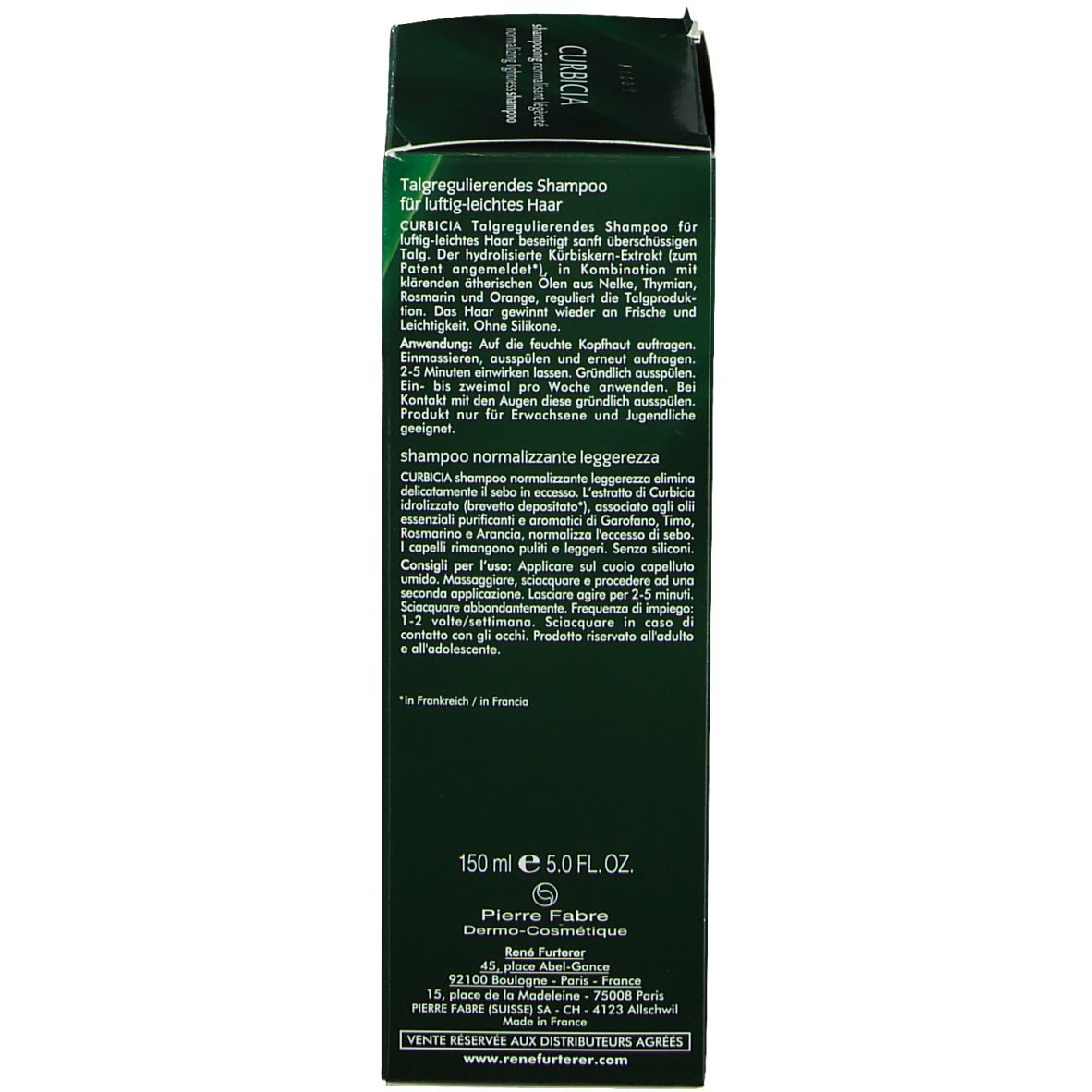 RENE FURTERER CURBICIA Shampoo Normalizzante Leggerezza