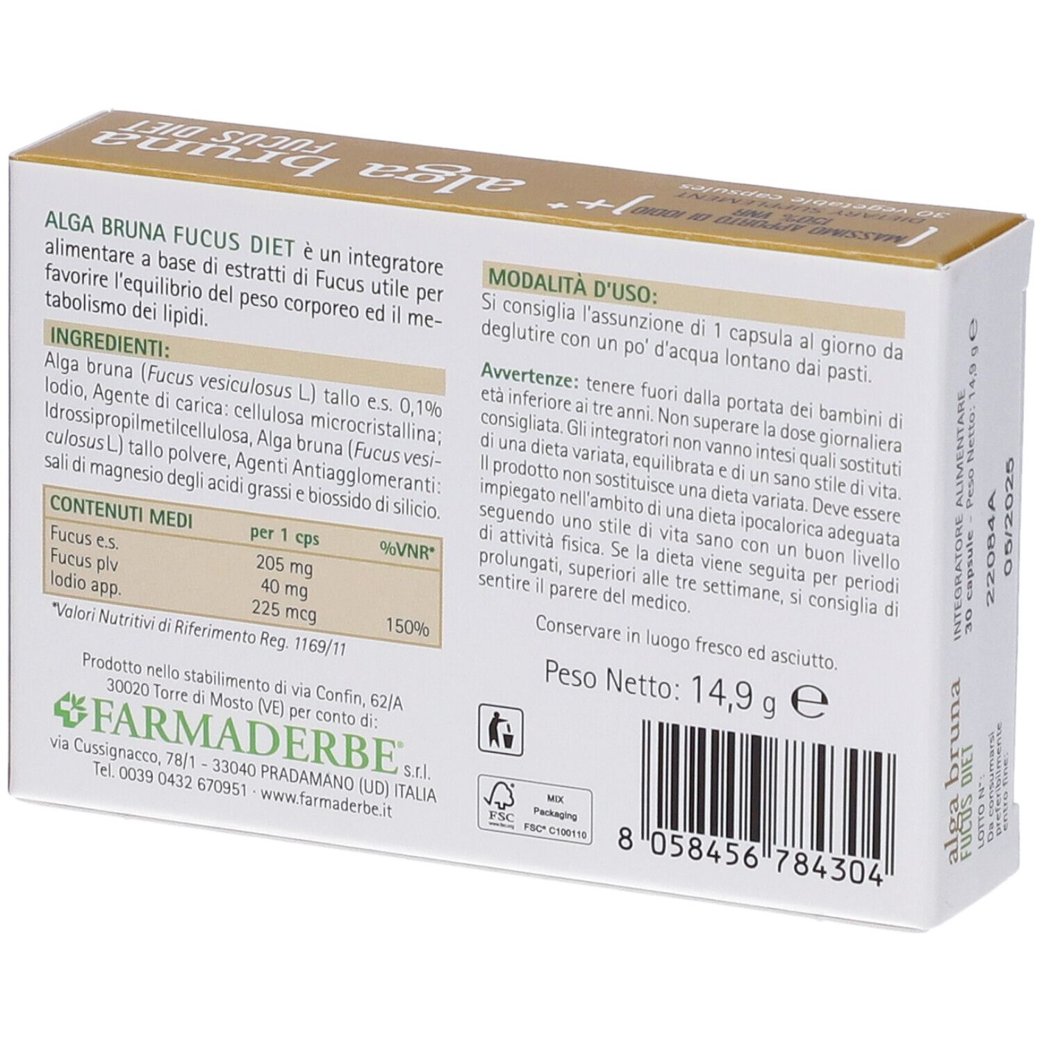Alga Bruna Fucus Diet 30 Compresse