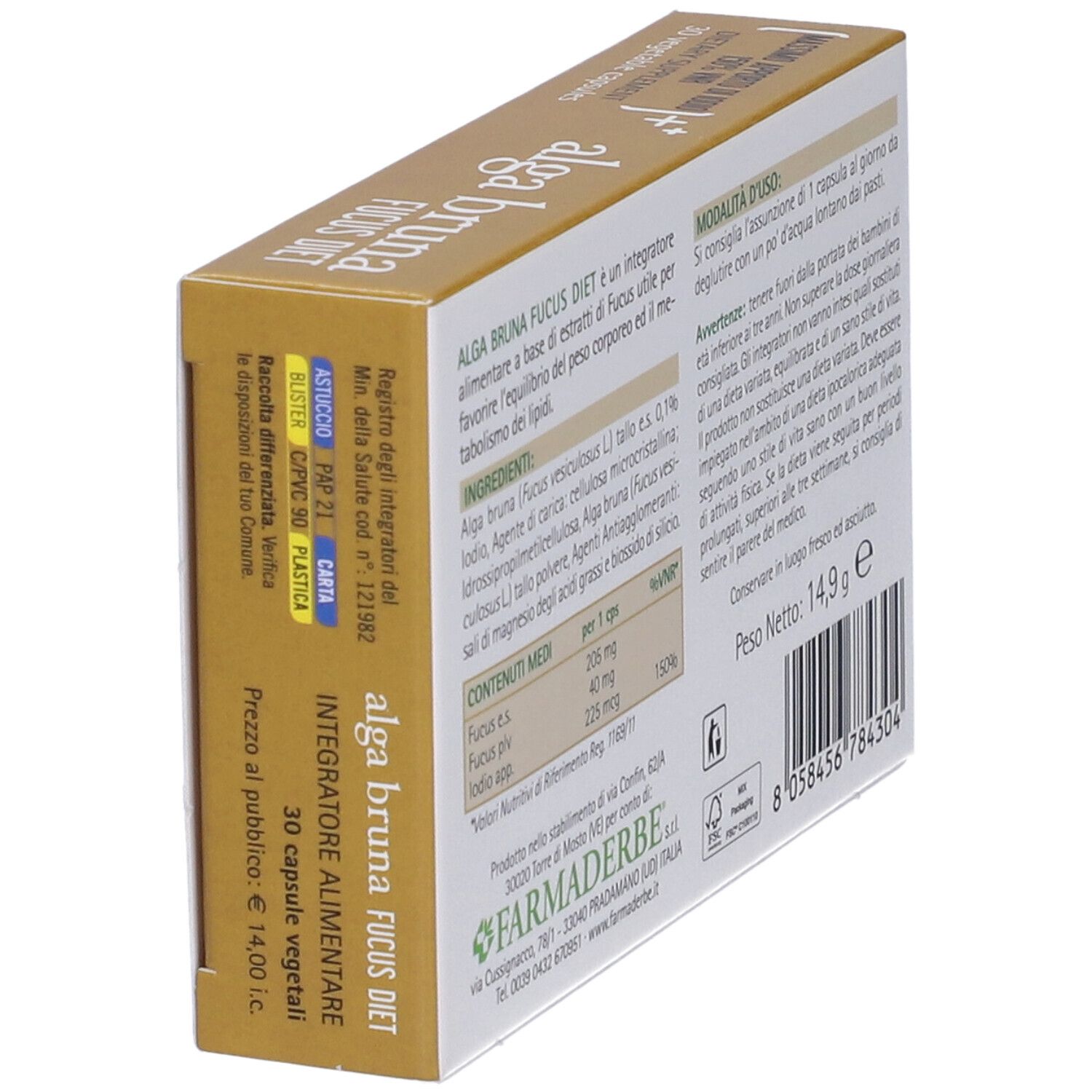 Alga Bruna Fucus Diet 30 Compresse