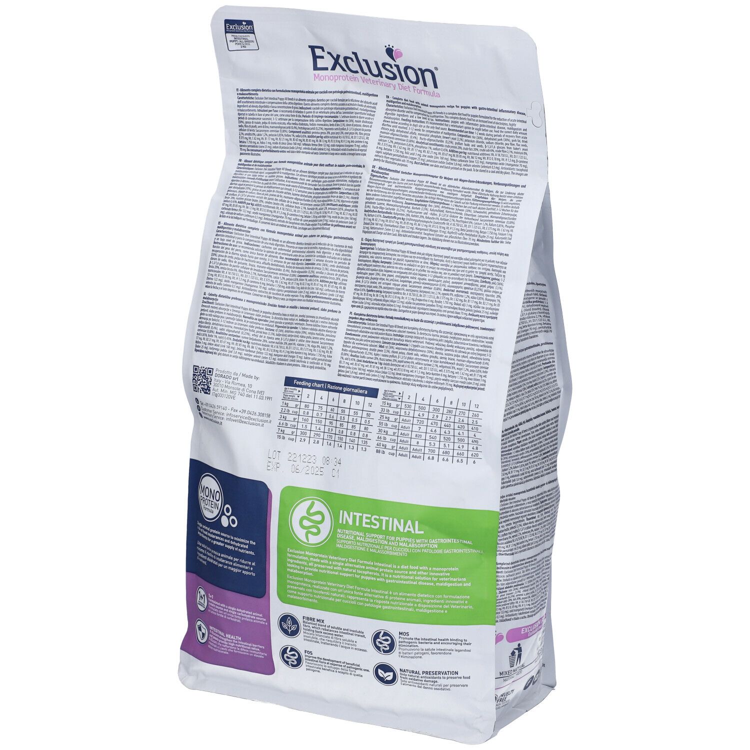 Exclusion Monoprotein Veterinary Diet Formula Dog Intestinal Puppy Pork And Rice All Breeds 2 Kg Dry
