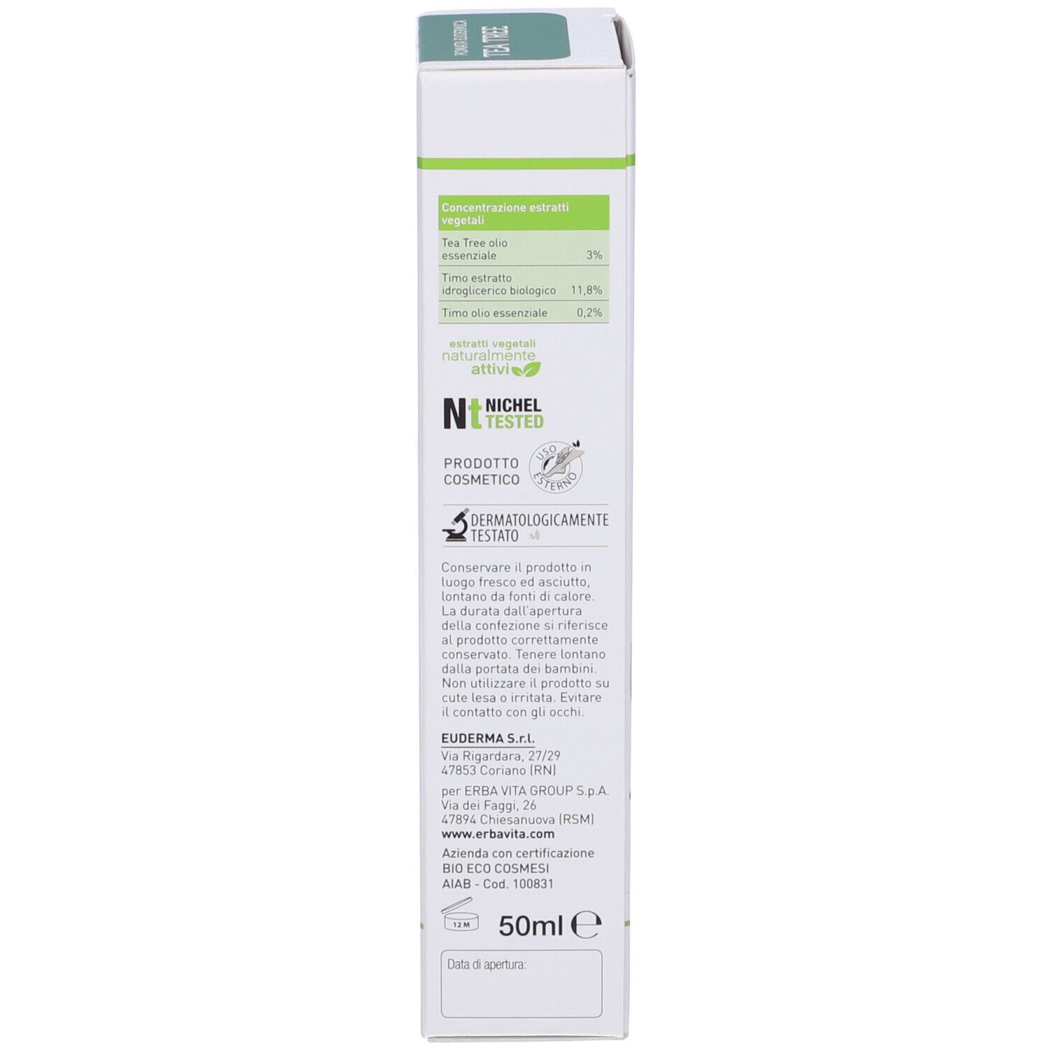 Pomata Eudermica Tea Tree 50 Ml