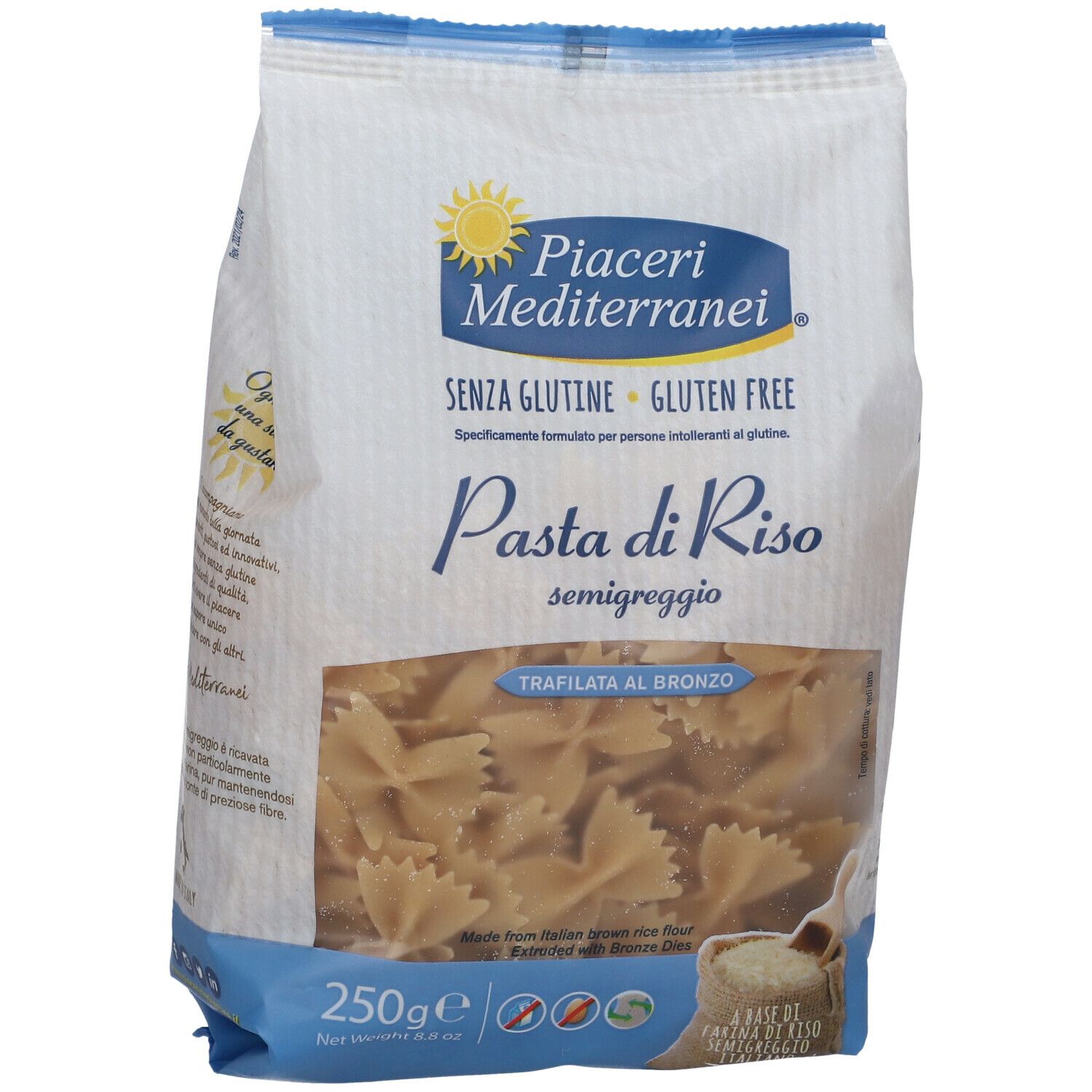 Piaceri Mediterranei Fusilli Senza Glutine Con Farina di Riso 250 g