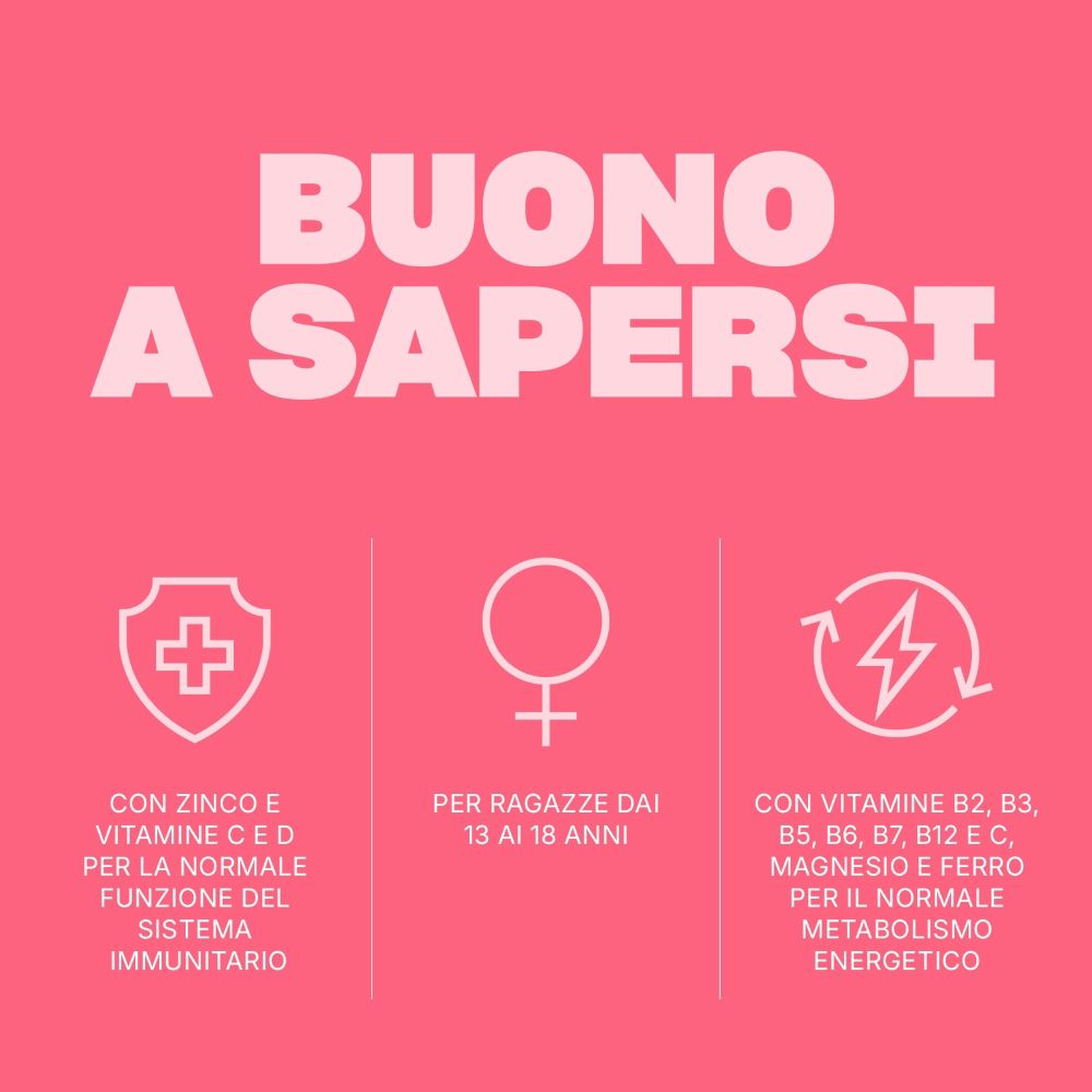 Simboli per sistema immunitario, genere femminile ed energia, per ragazze dai 13 anni.