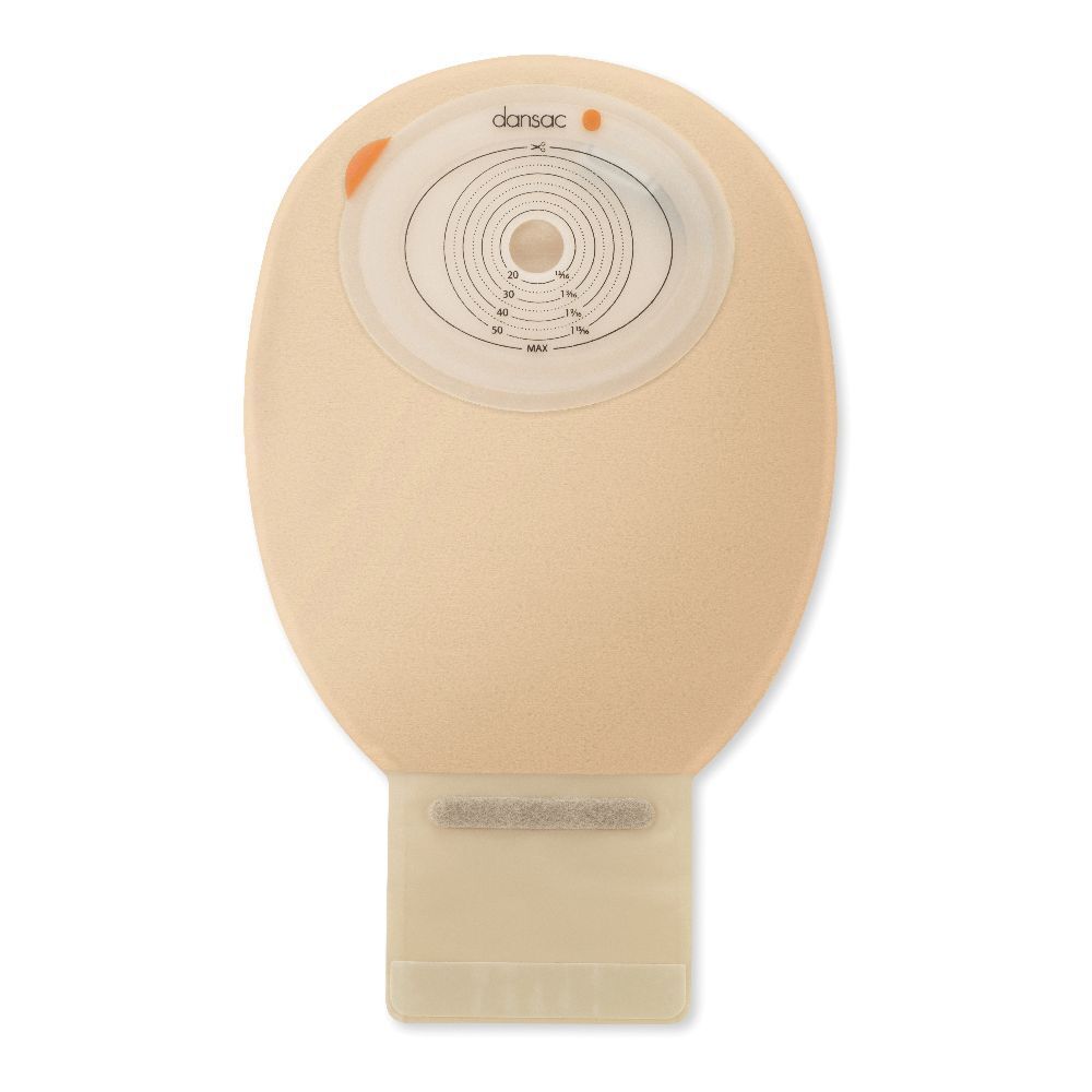 Dansac Novalife Tre 1 Sacca Aperta Opaca Piana Maxi Per Ileostomia Con Finestra Ritagliabile 15-70X90 Mm 550 Ml 10 Pezzi
