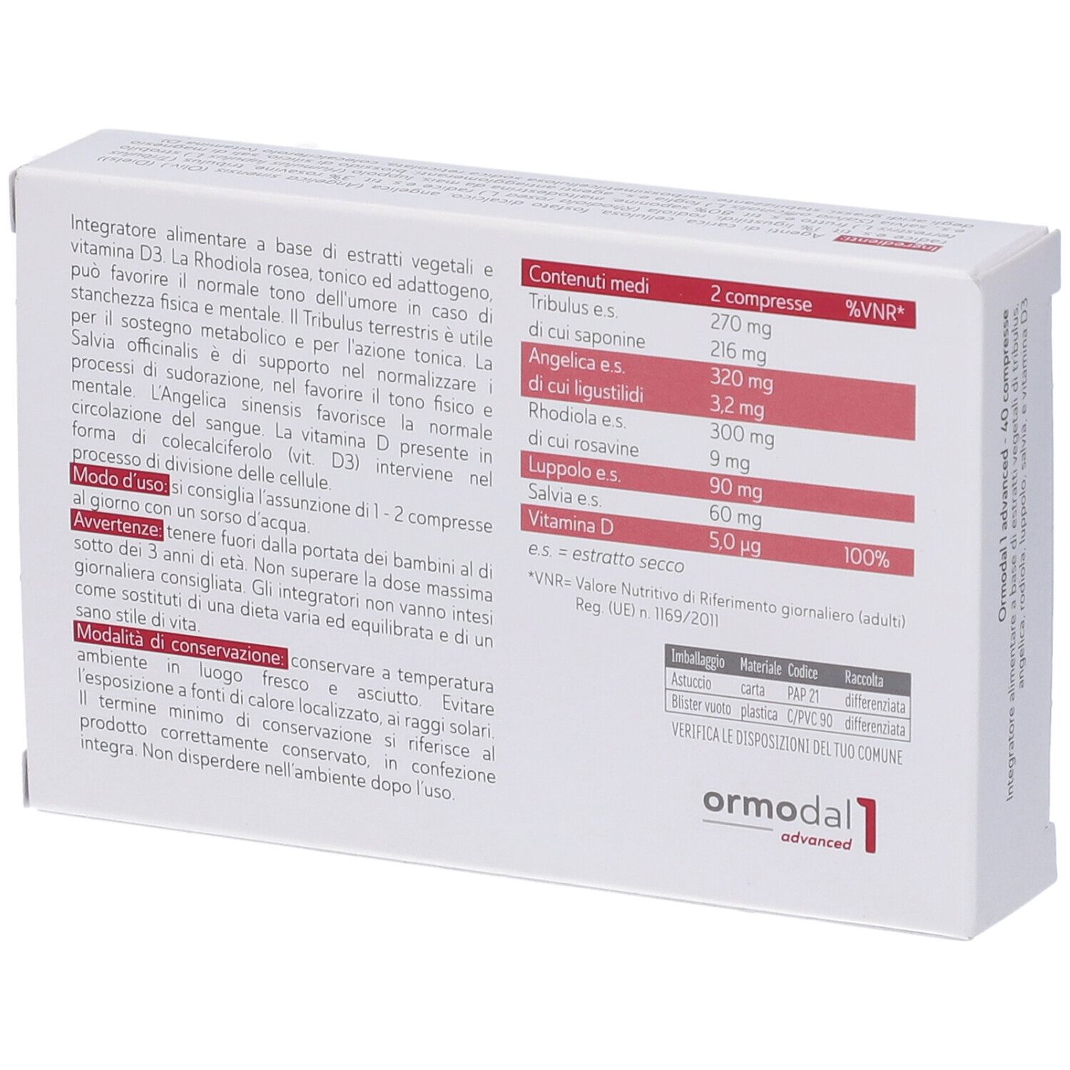 OrmoDAL 1 advanced