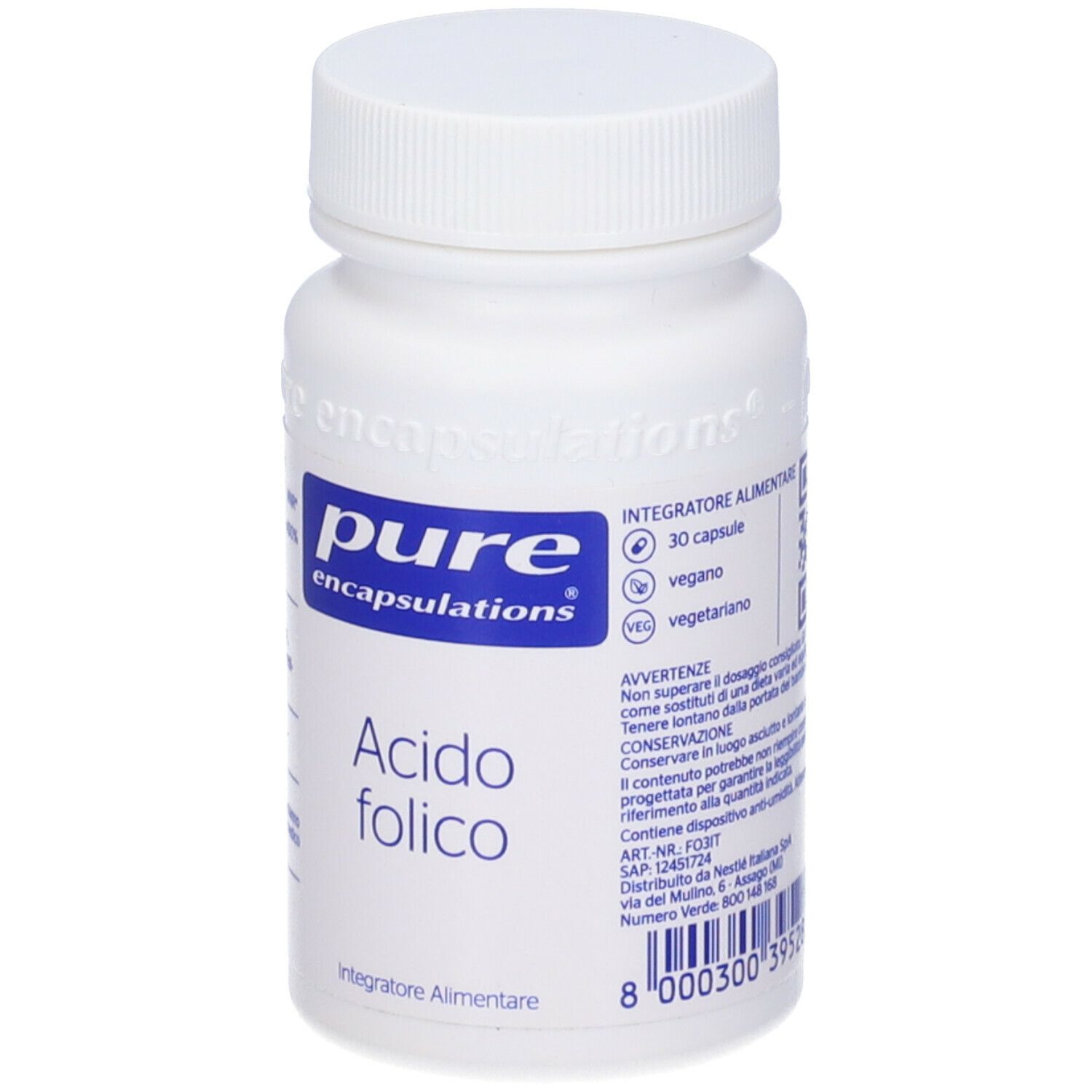 Pure Encapsulations Acido Folico 30 Capsule