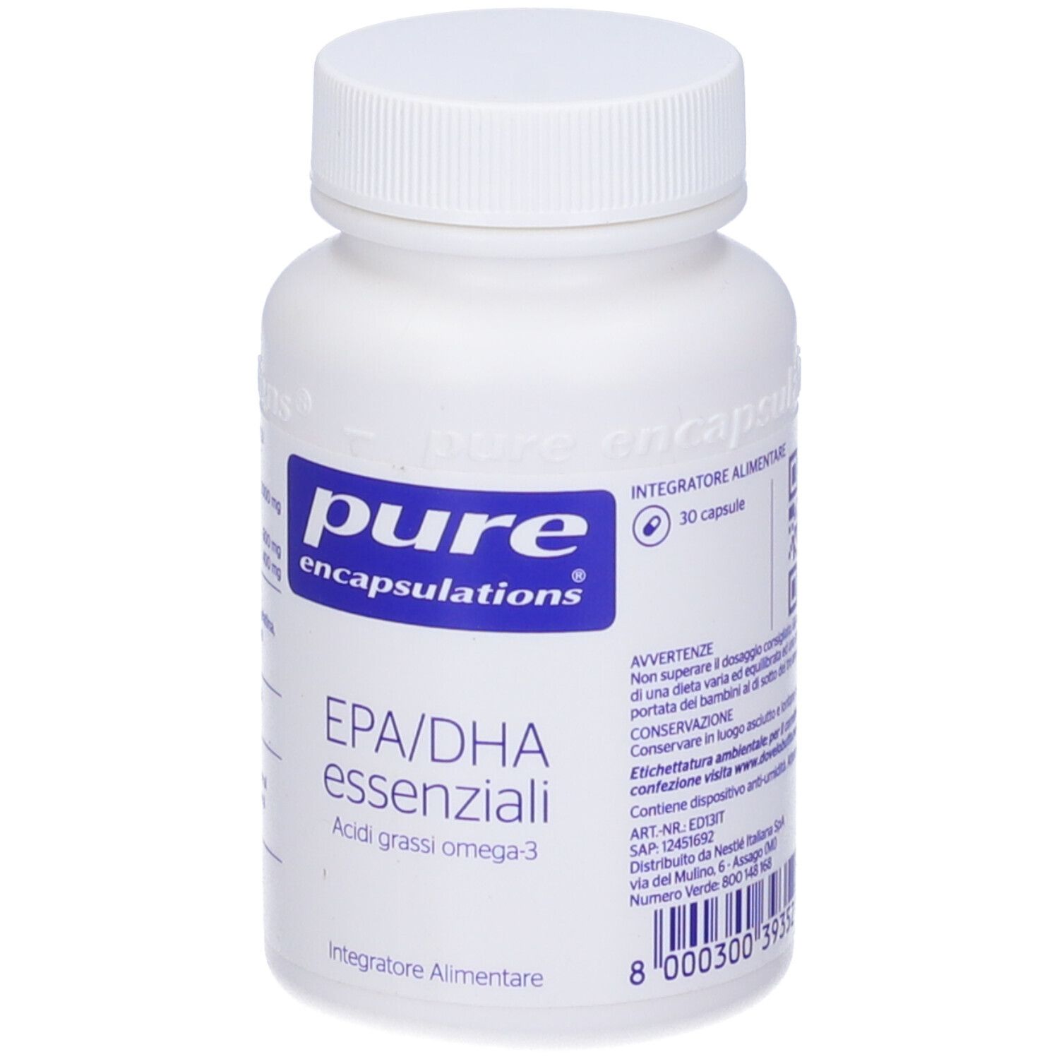 Pure Encapsulations Epa/Dha Essenziali 30 Capsule