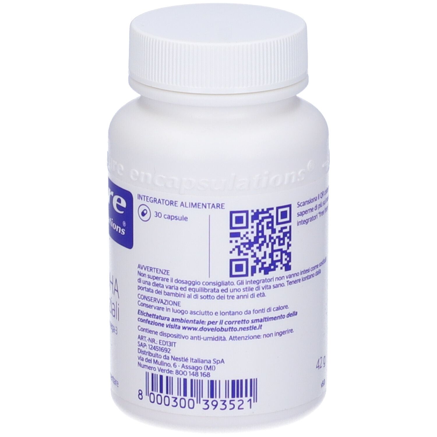 Pure Encapsulations Epa/Dha Essenziali 30 Capsule