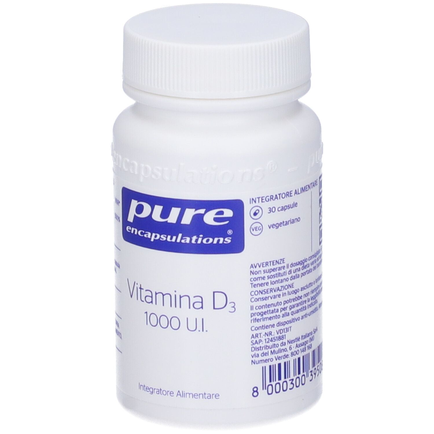 Pure Encapsulations Vitamina D3 1000 U.I. Capsule