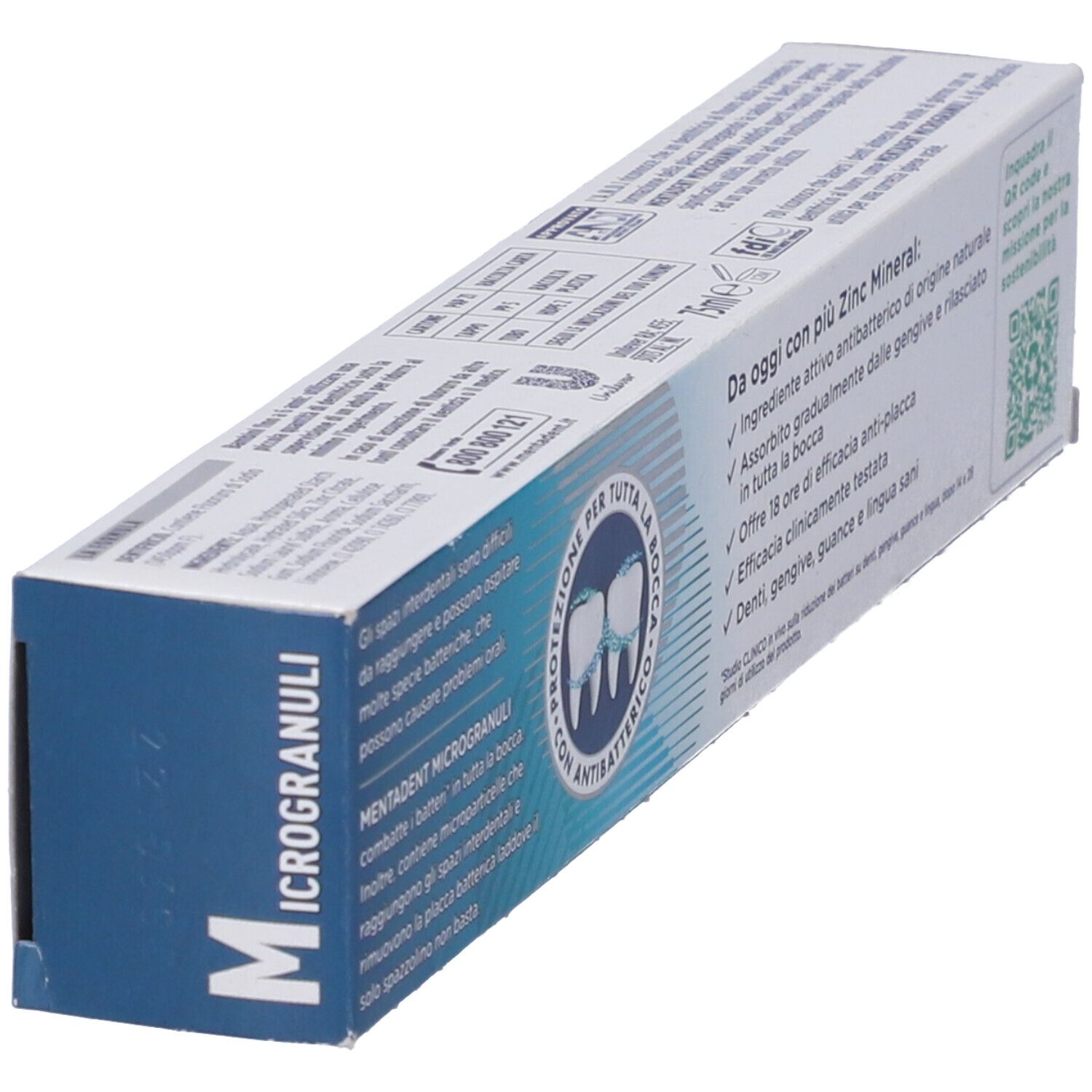 4x Mentadent Pocket Kit Portatile con Spazzolino Richiudibile e Dentifricio  Microgranuli nel Flacone da 6 ml - 4 Blister