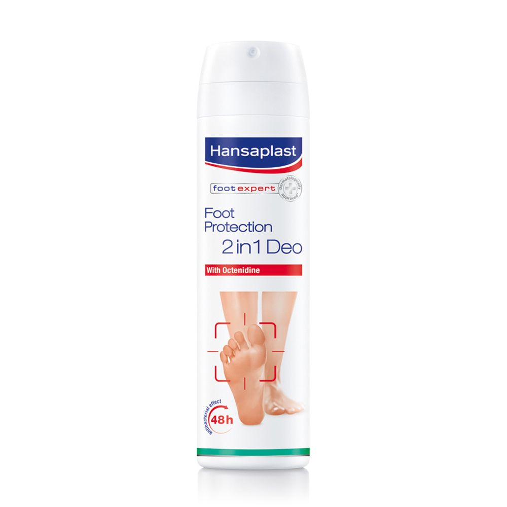 Hansaplast Deodorante Foot Protection 2in1 150 ml, Deodorante piedi spray senza alluminio - risparmia il 10% con il codice: NI10