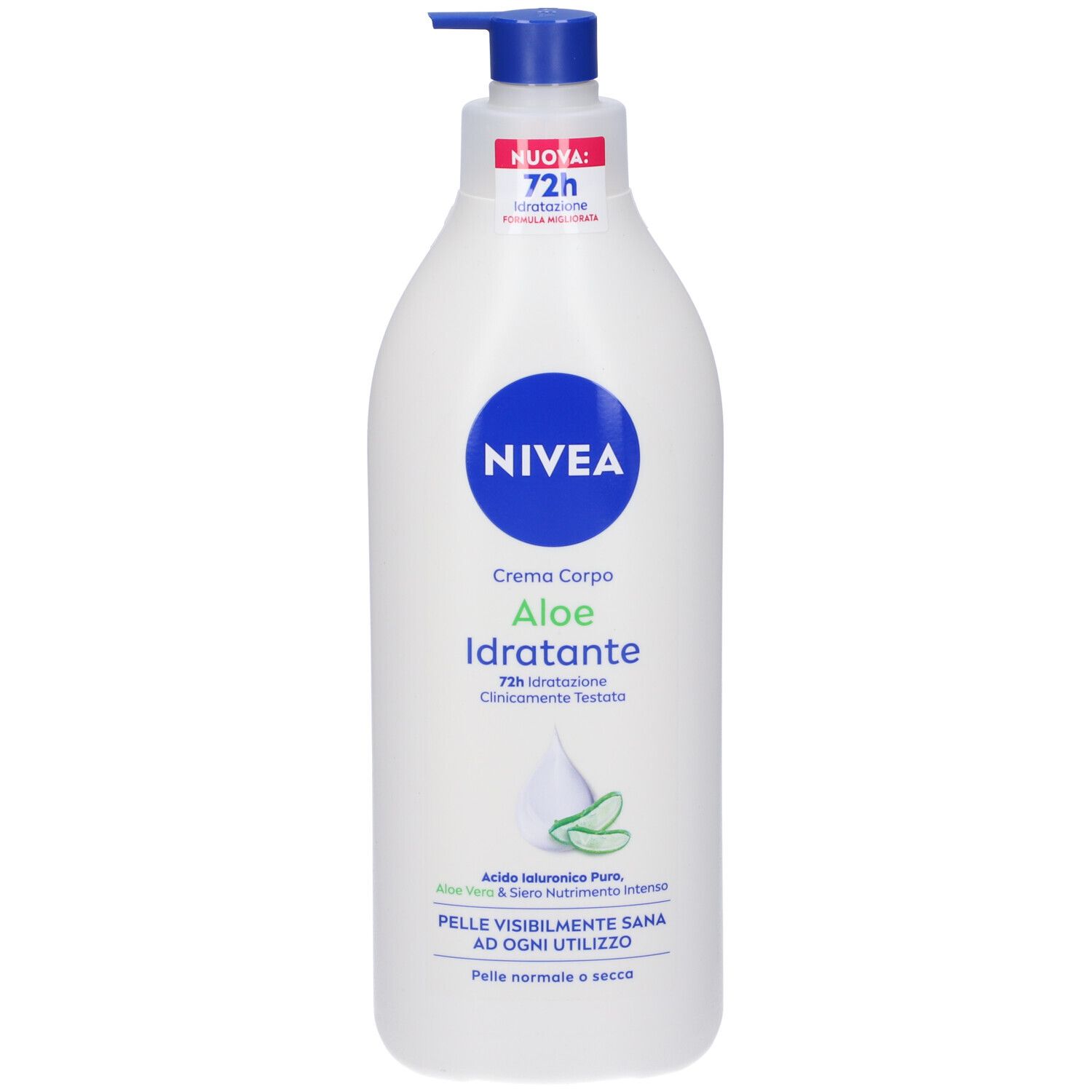 Nivea Crema Corpo Aloe Idratante 500 ml, Crema idratante corpo 72h per pelle secca o normale