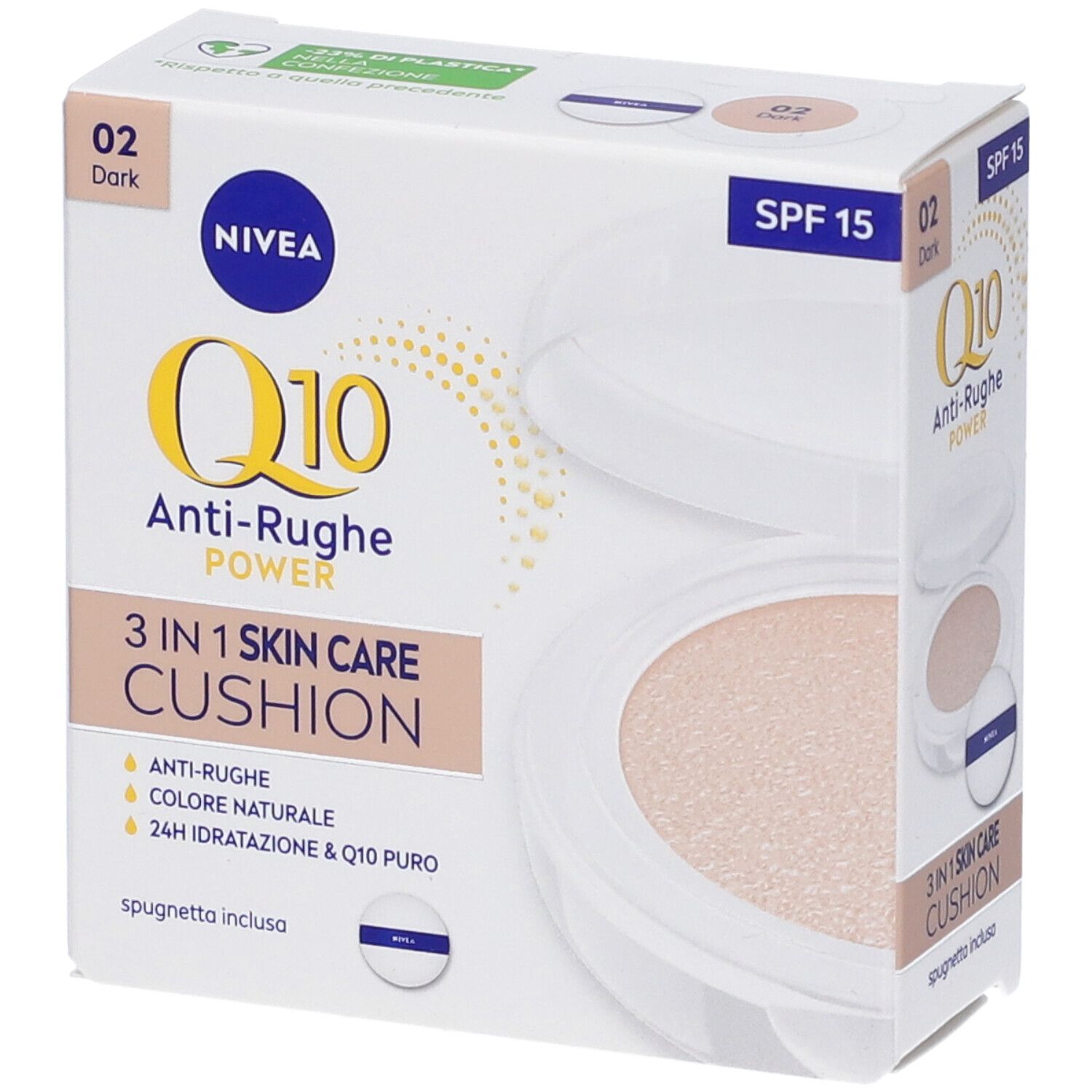 Nivea Q10 Plus Anti-Rughe 3 In 1 Skin Care Cushion Dark