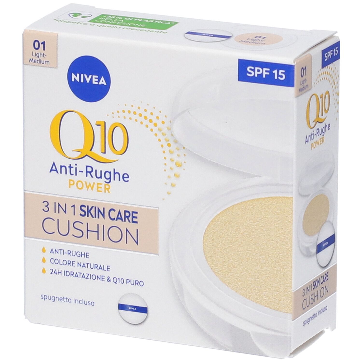 Nivea Q10 Plus Anti-Rughe 3 In 1 Skin Care Cushion Light - Medium