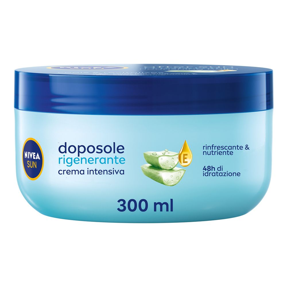 Nivea Sun Doposole Rigenerante Crema Intensiva 300 ml, Doposole idratante per un sollievo immediato