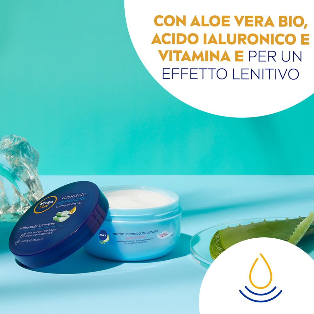 Nivea Sun Doposole Rigenerante Crema Intensiva 300 ml, Doposole idratante per un sollievo immediato