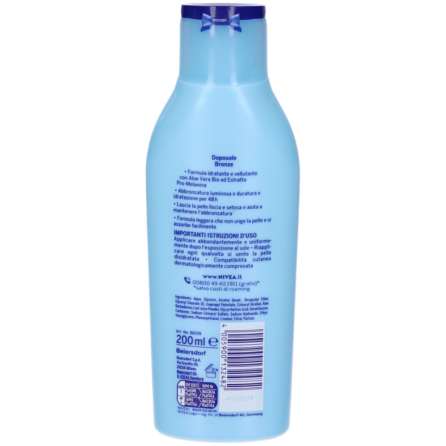 Nivea Sun Latte Doposole Bronze 400 ml, Dopo sole idratante per un'abbronzatura luminosa e duratura