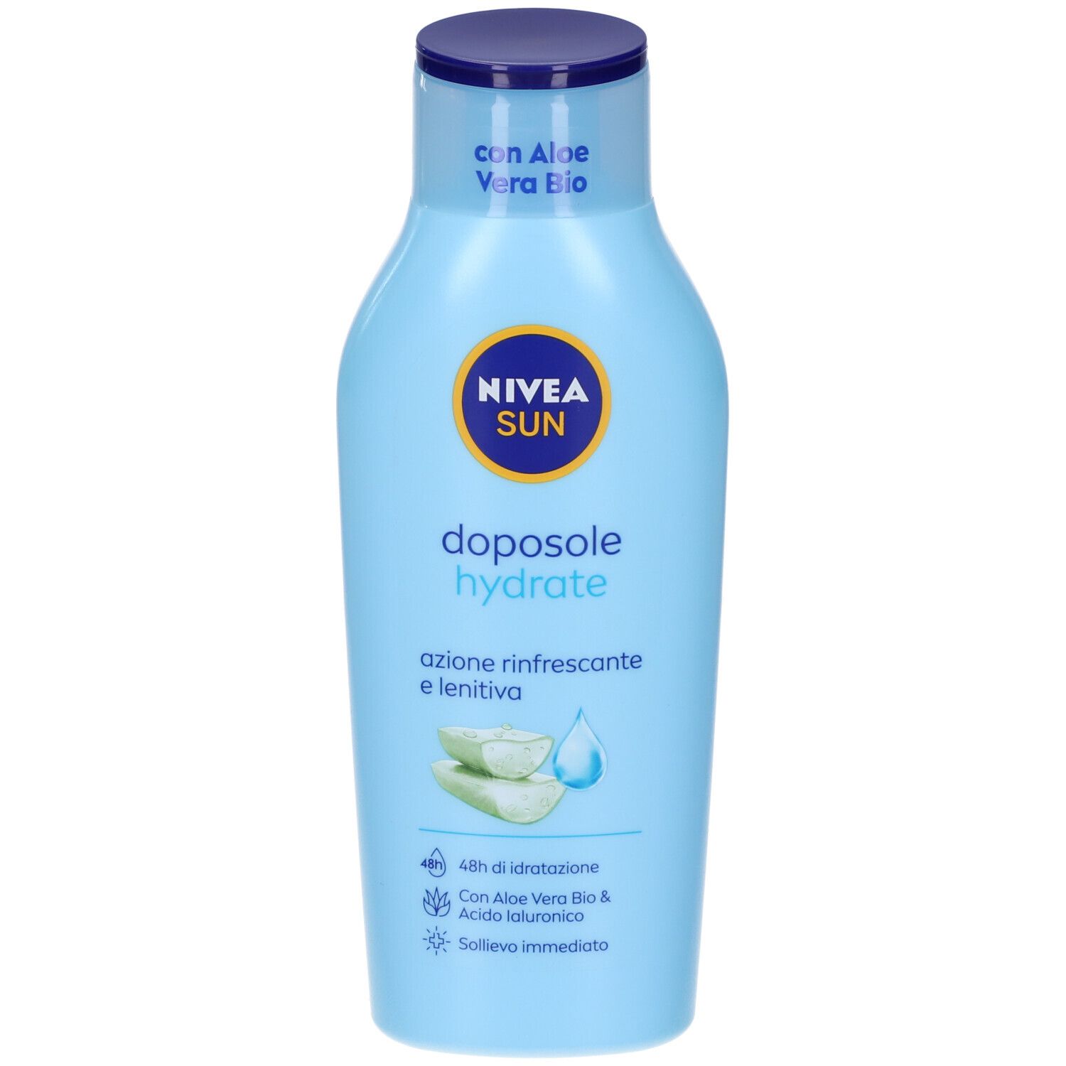 Nivea Sun Latte Doposole Hydrate 400 ml, Dopo sole idratante con Aloe Vera Bio e Acido Ialuronico