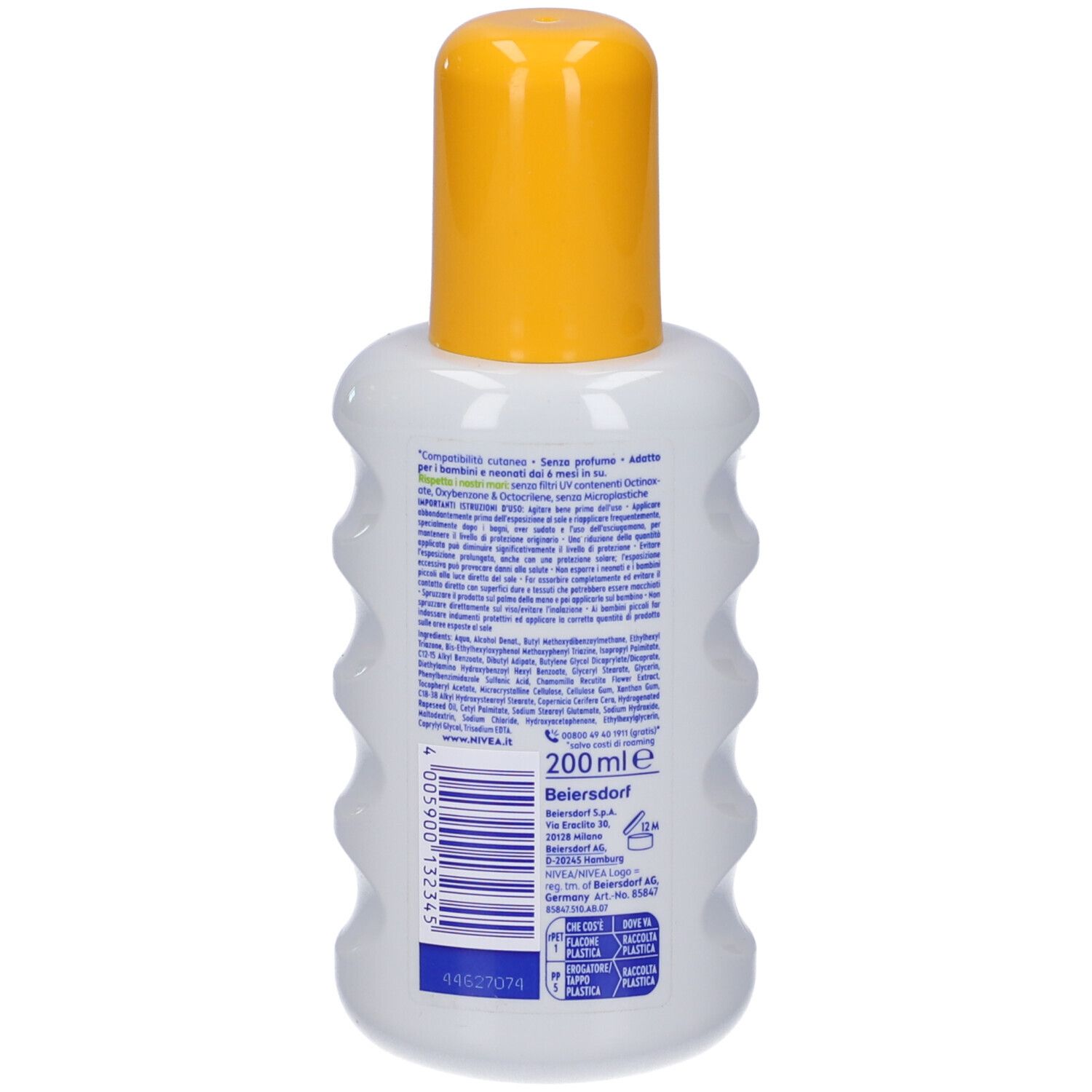 Nivea Sun Spray Solare Kids Sensitive Protect FP50+ 200 ml, Crema solare per bambini e neonati