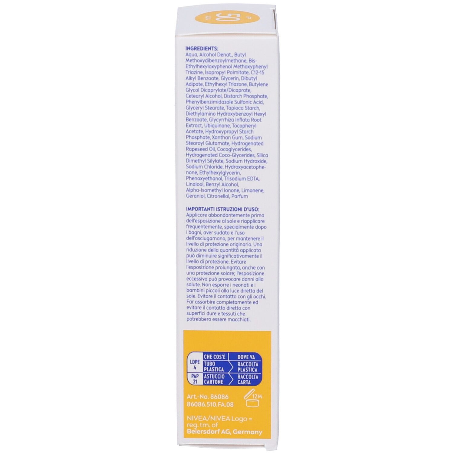 Nivea Sun UV Viso Anti-Età FP50 50 ml, Crema solare viso antirughe e antimacchie con Coenzima Q10