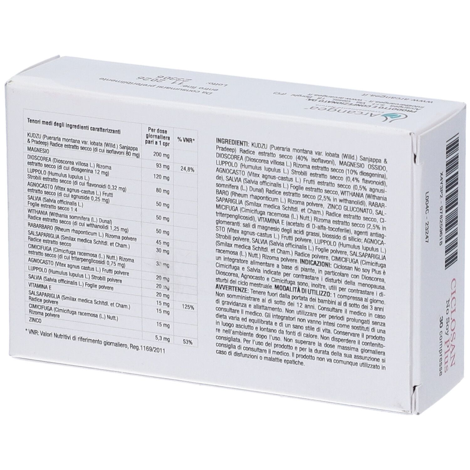 Ciclosan Plus No-Soy 30 Compresse