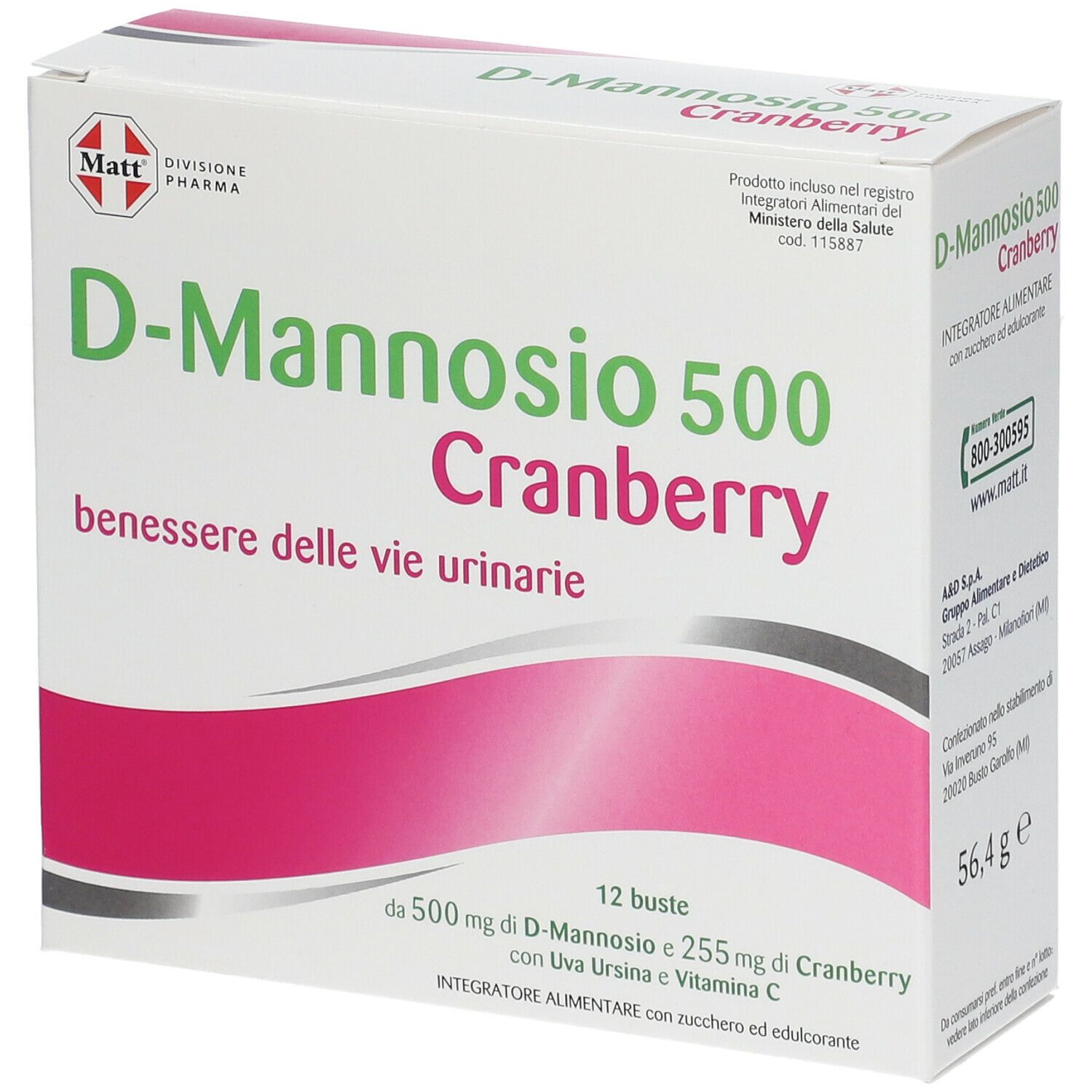 Matt® Pharma D-Mannosio 500 Cranberry