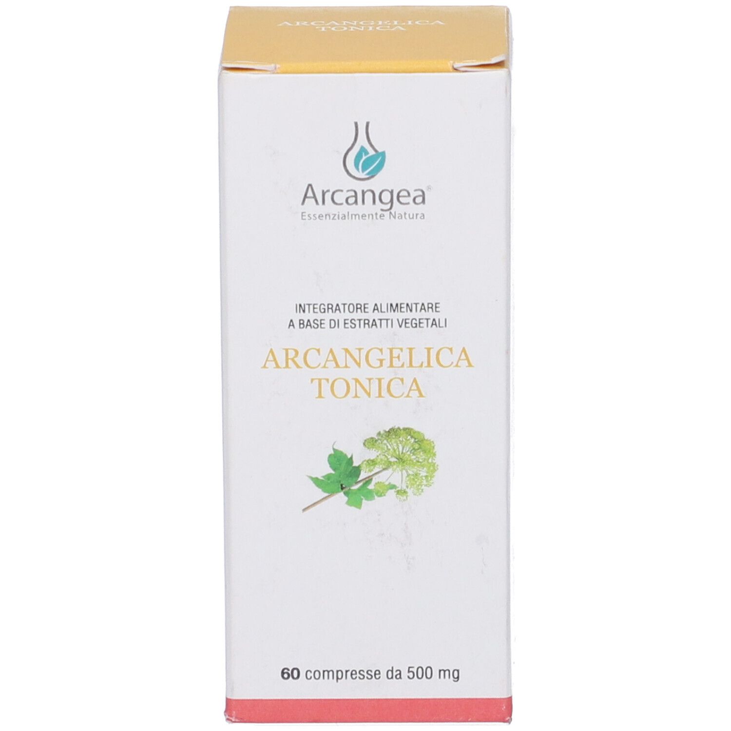 Scatola con nome del prodotto e logo. 60 compresse.