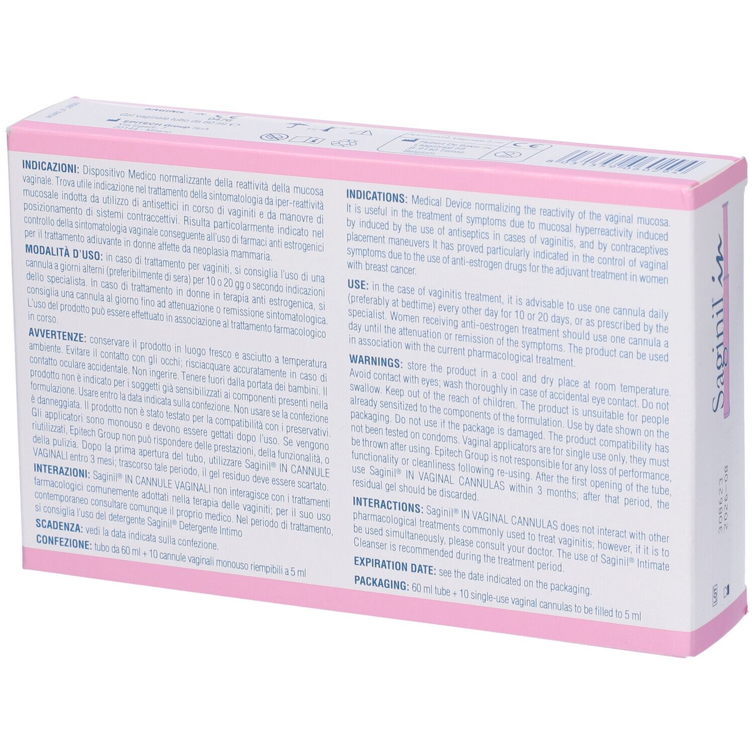 Saginil In 10 Cannule Tubo 60 Ml