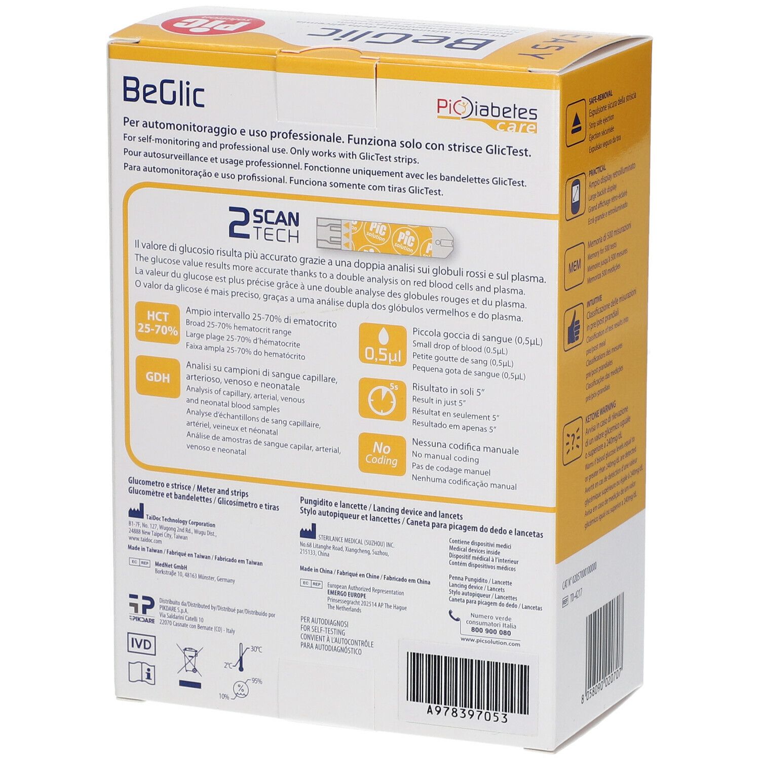 Pic® BeGlic Easy Kit Glucometro