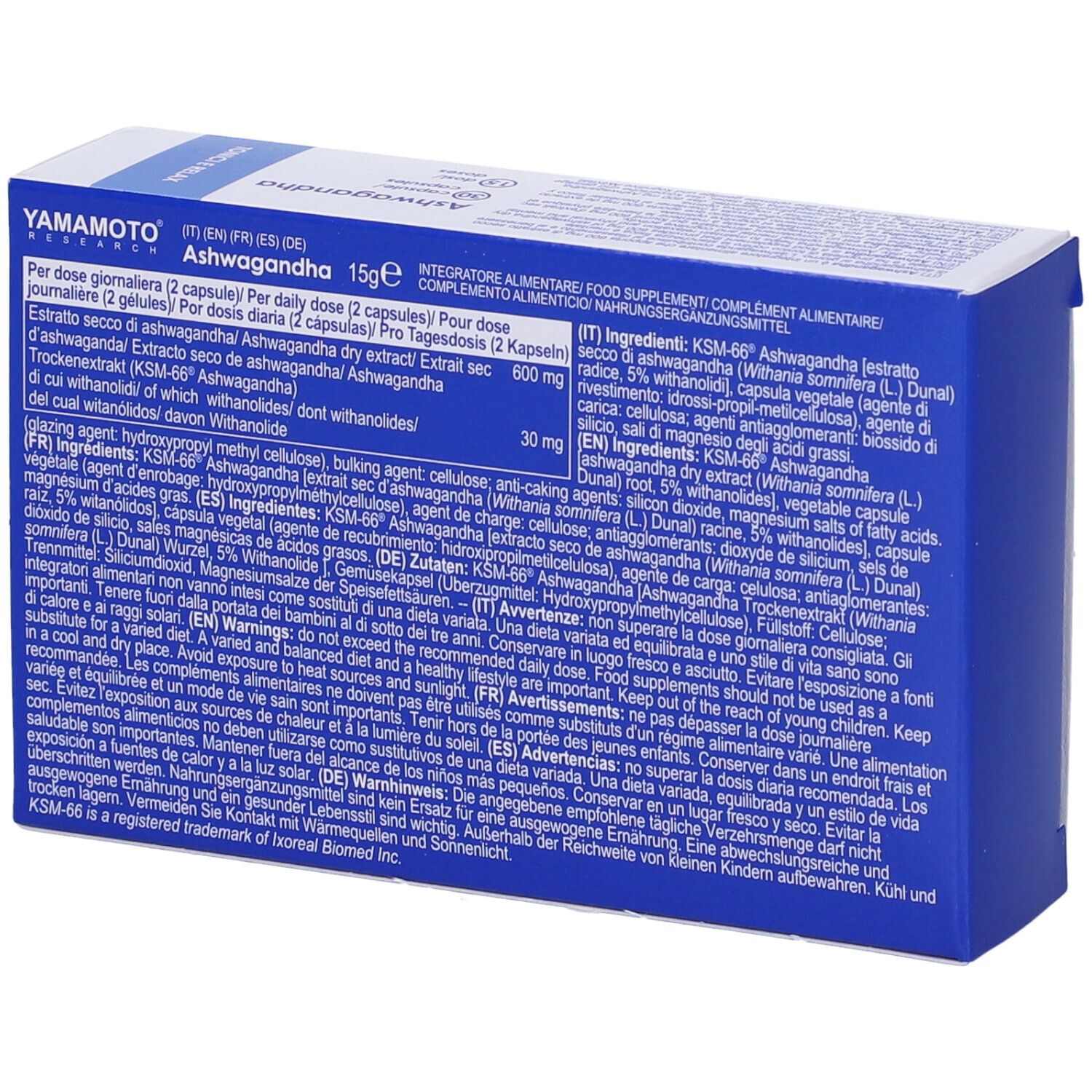 Yamamoto® Research Ashwagandha KSM-66® Capsule