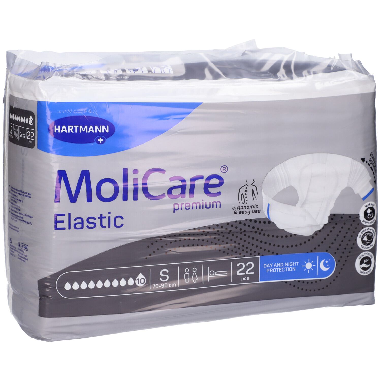 Pannolino Mutandina Molicare Premium Elastic Con Ali Elasticizzate 10 Gocce S