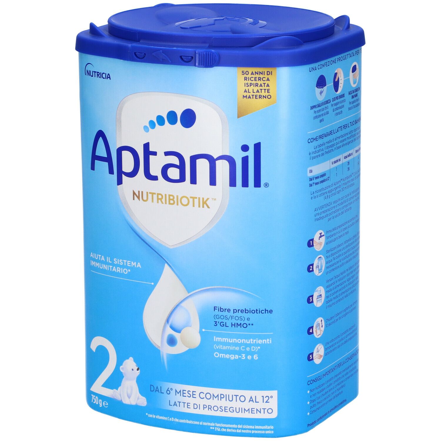 Aptamil 2 Latte di proseguimento dal 6° mese compiuto al 12° 750 g