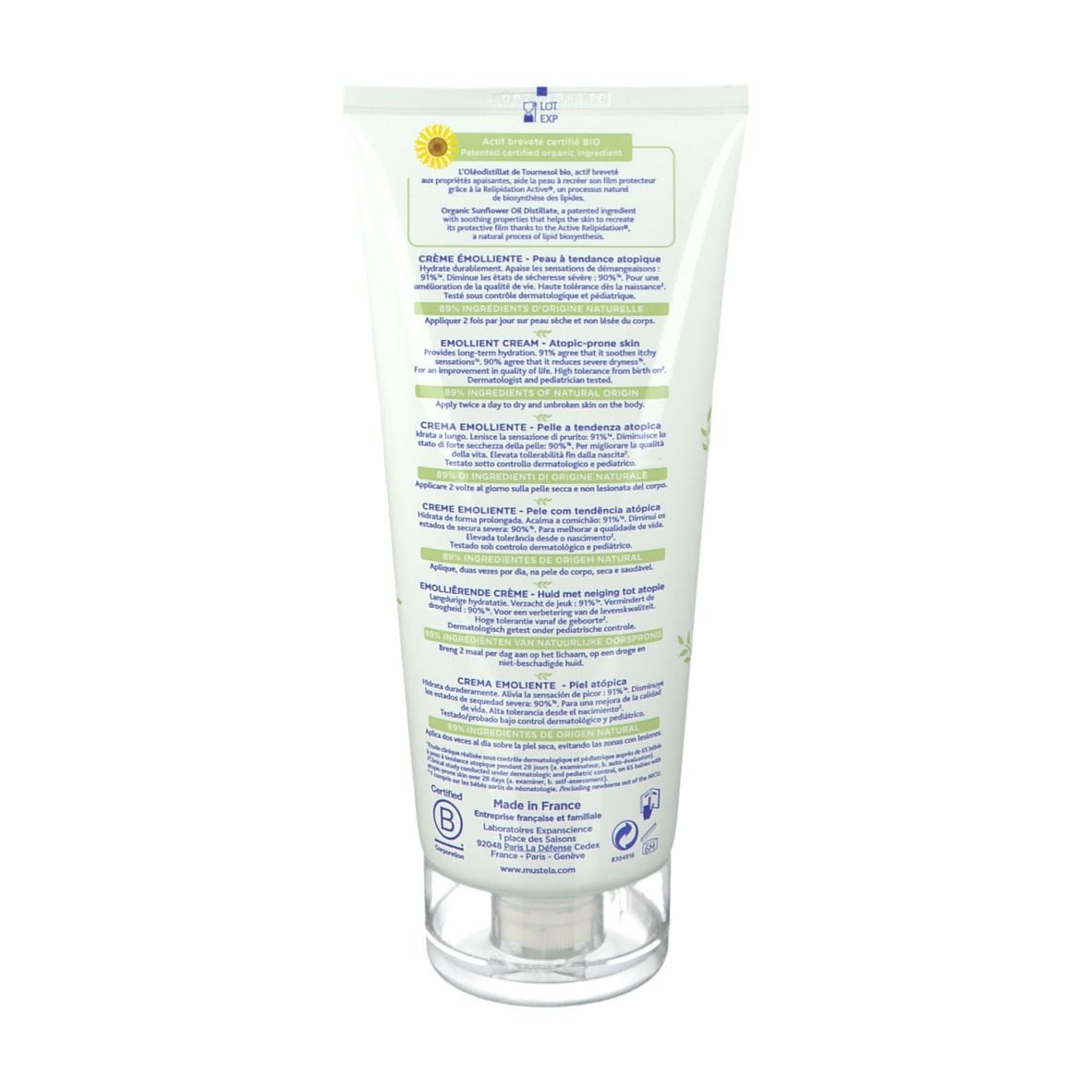 Mustela® CREMA Stelatopia Crema Emolliente IDRATAZIONE QUOTIDIANA PELLE  ATOPICA 200 ml