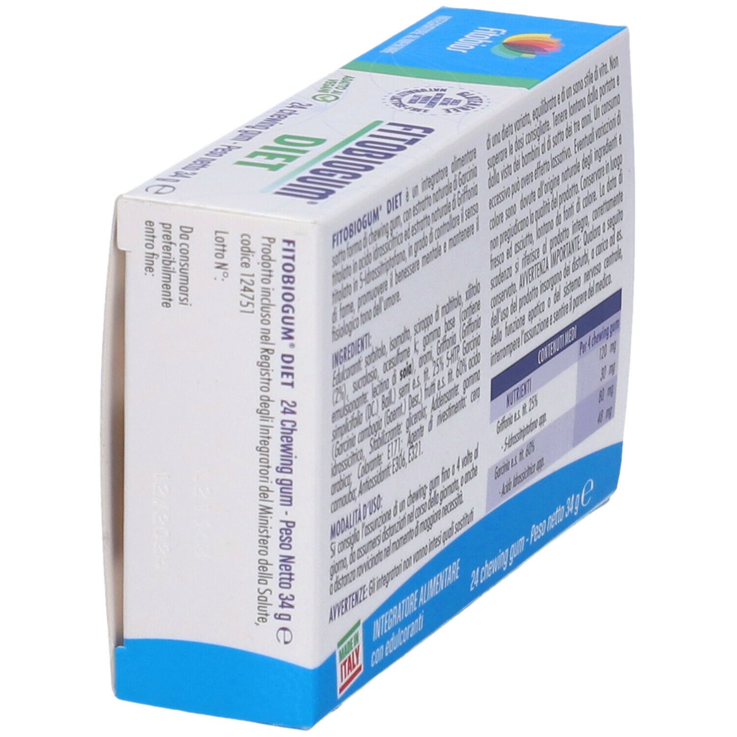 Fitobiogum Diet 24Chewing Gum