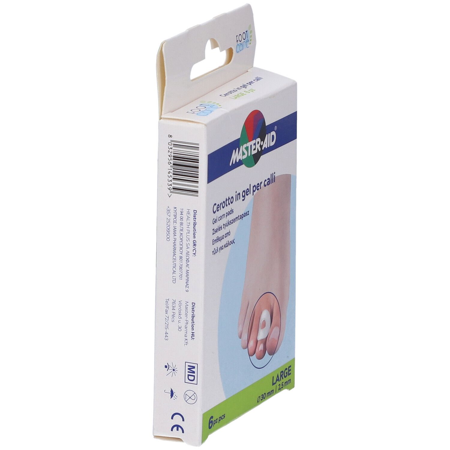 Cerotto Protezione Calli Master-Aid Footcare In Gel Large 6 Pezzi B11