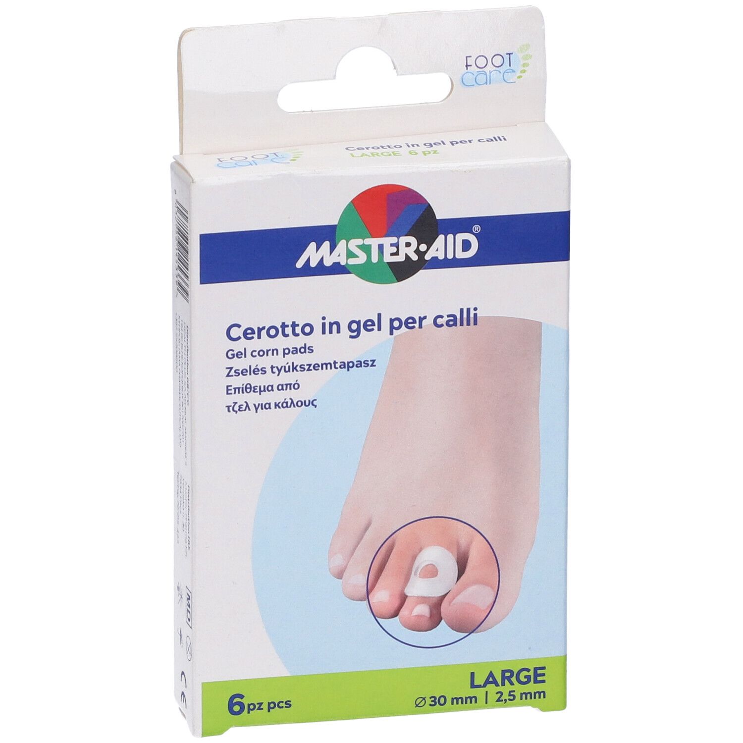 Cerotto Protezione Calli Master-Aid Footcare In Gel Large 6 Pezzi B11