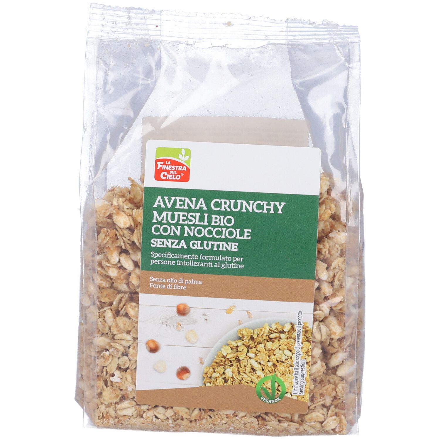 Crunchy S/G Avena Nocciola250G 250 g