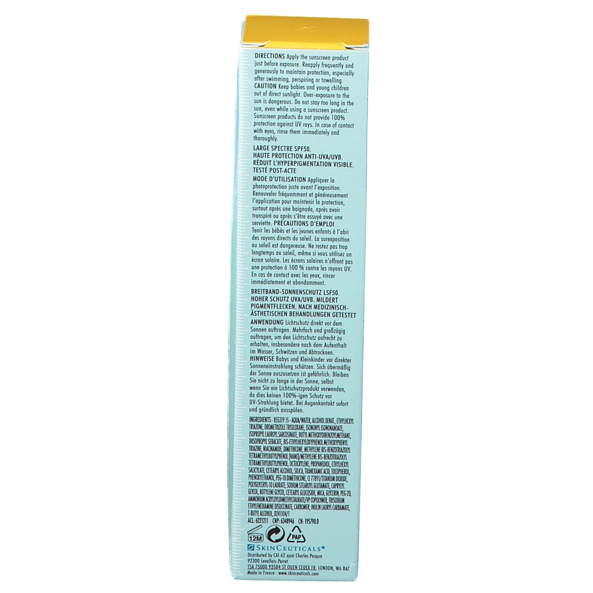 SkinCeuticals Advanced brightening uv defense sunscreen SPF 50 Protezione solare idratante ultra leggera 40 ml