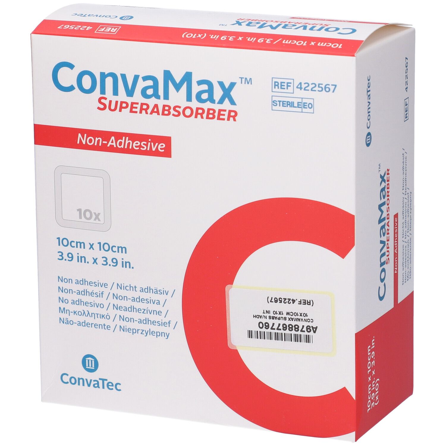 Medicazione Avanzata Convamax Superabsorber Non-adhesive 10 X 10cm