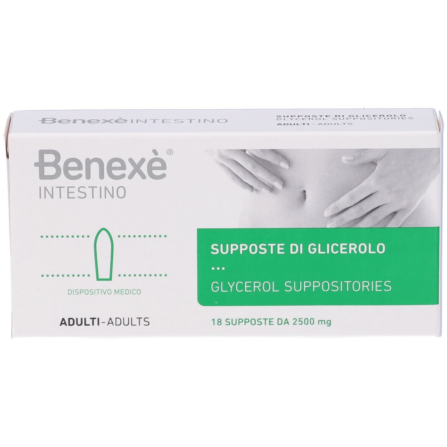 Supposte Di Glicerolo Per Adulti Benexe' Intestino 18 Pezzi