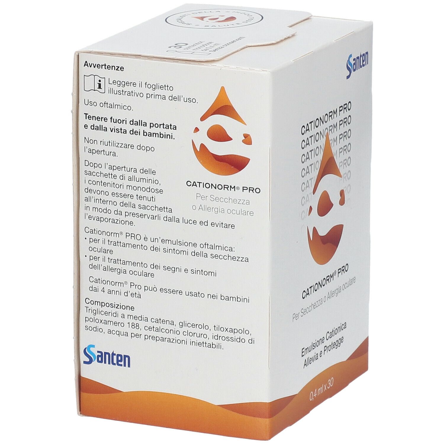 Cationorm Pro® Emulsione Cationica per Secchezza o Allergia Oculare