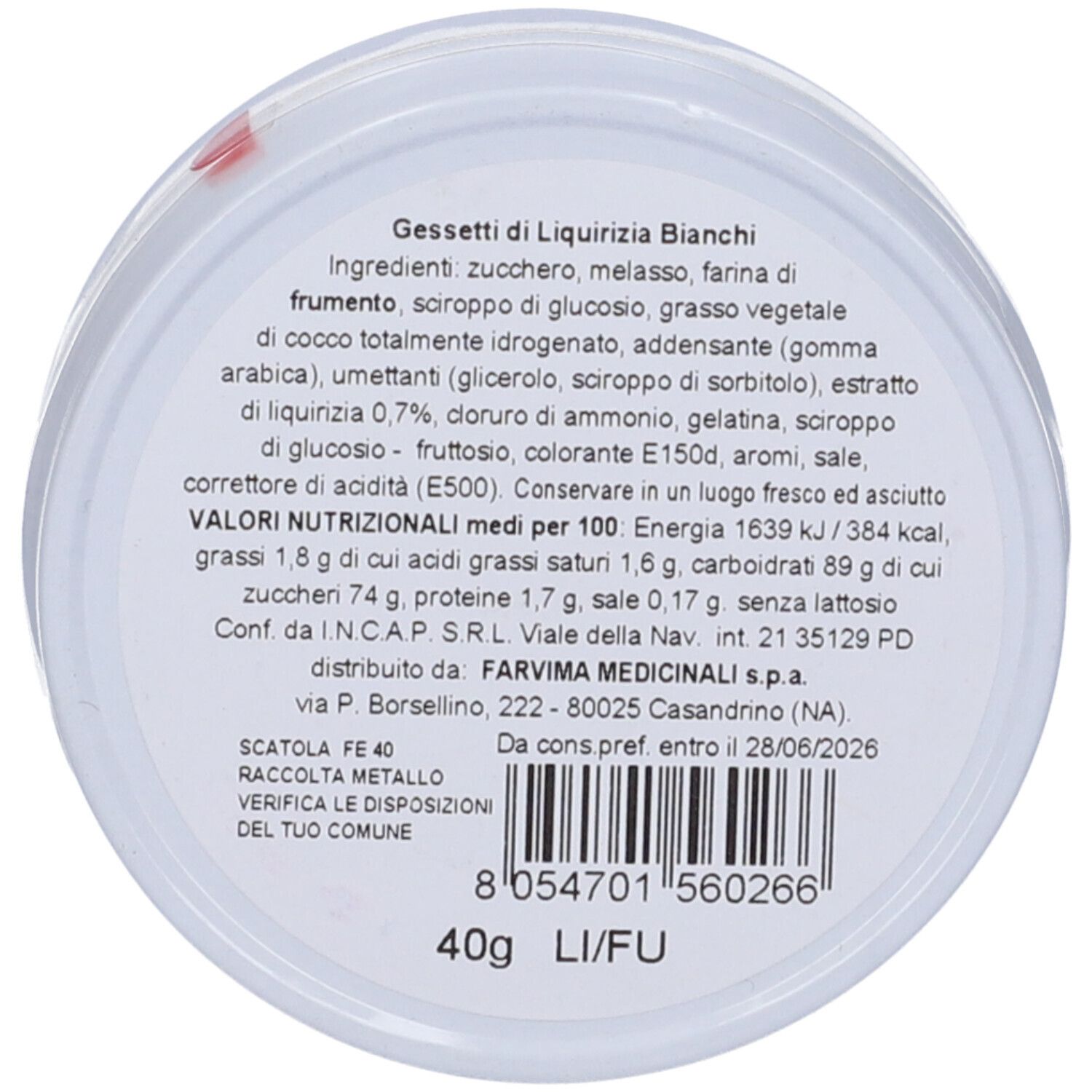 Caramelle F-Care Gessetti Liquirizia 40 G