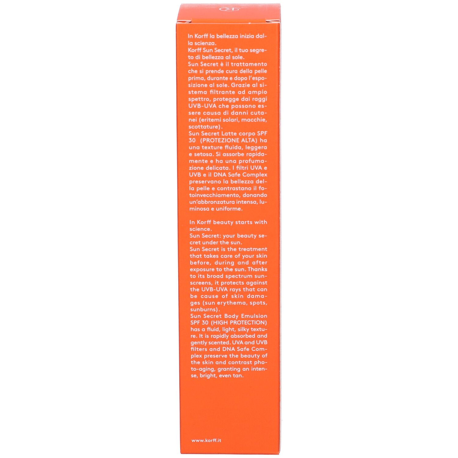 Korff Sun Secret Latte Solare Protettivo Ed Anti-age Spf 30 - risparmia il 10% con il codice: Korff10